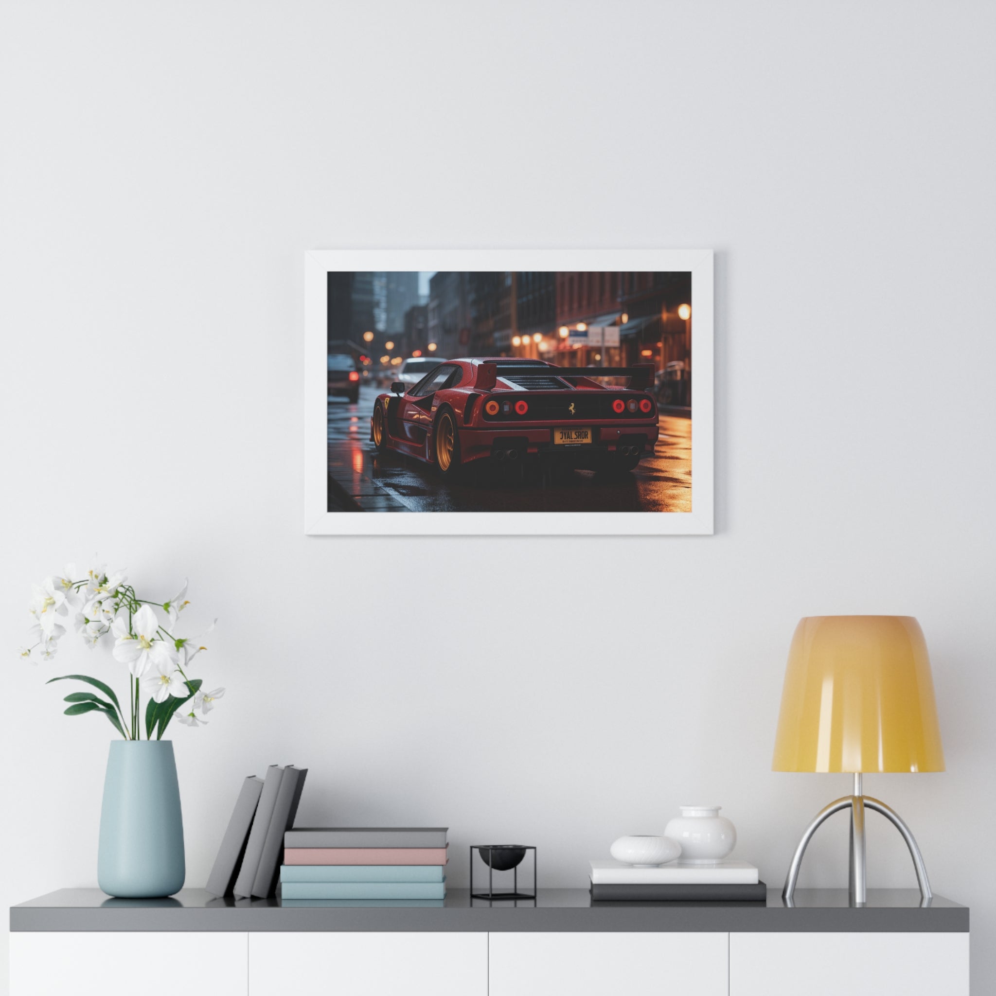 Red Ferrari F50 – Framed Wall Art for Luxury Spaces
