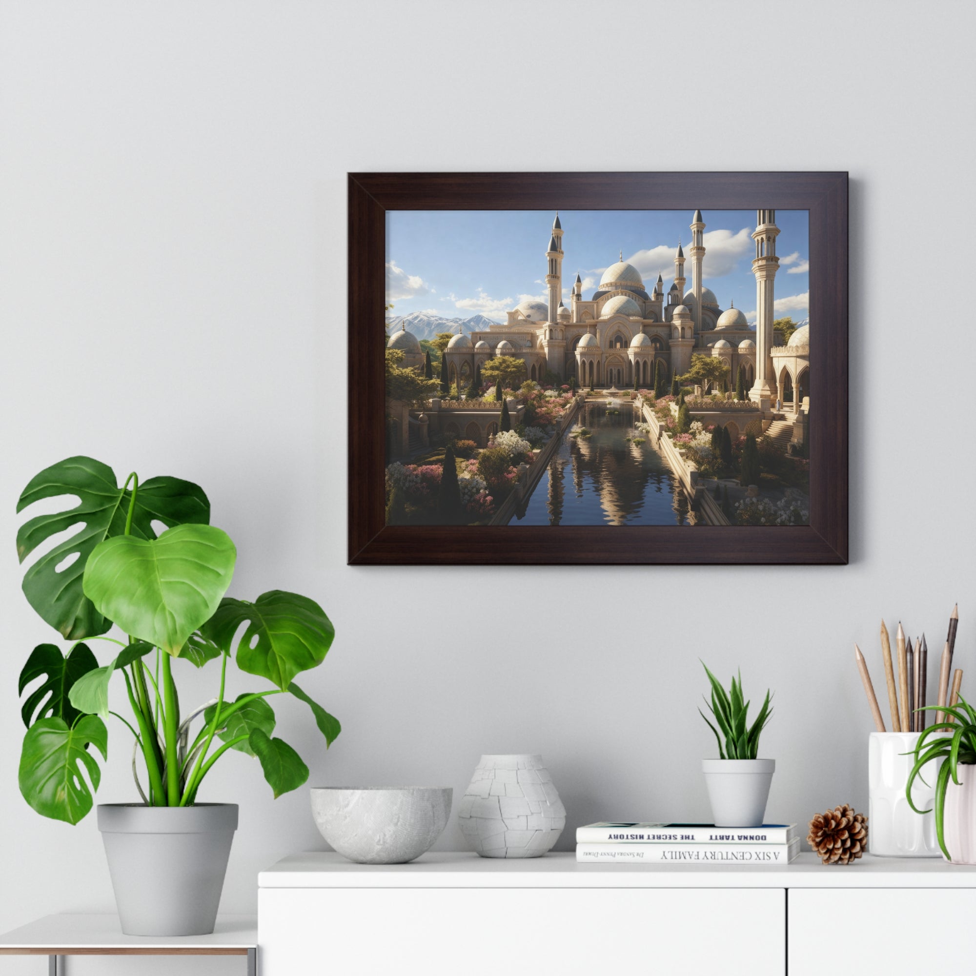 Palace of Stillness – Framed Islamic Garden Reflections Wall Art