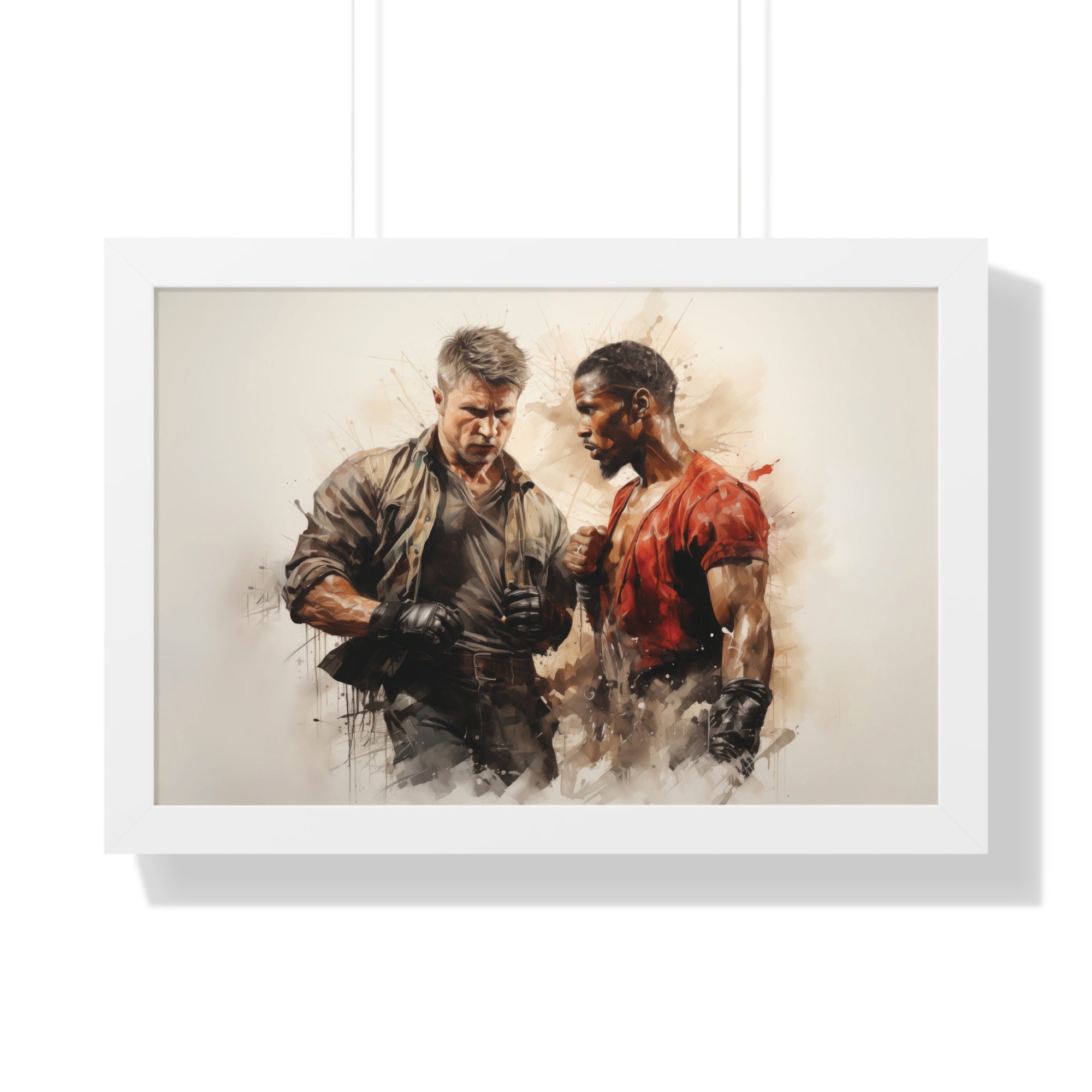 Face-Off – Framed Masculine Tension Wall Art