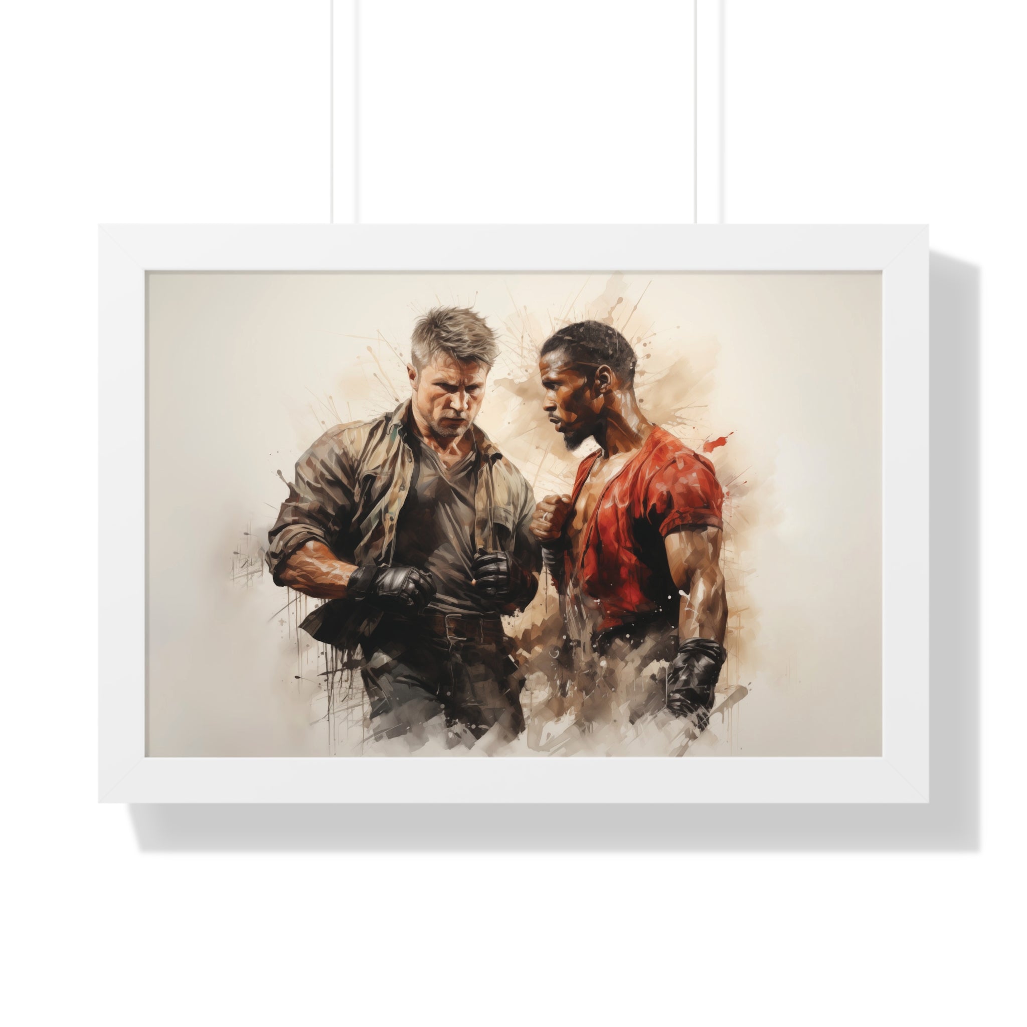 Face-Off – Framed Masculine Tension Wall Art