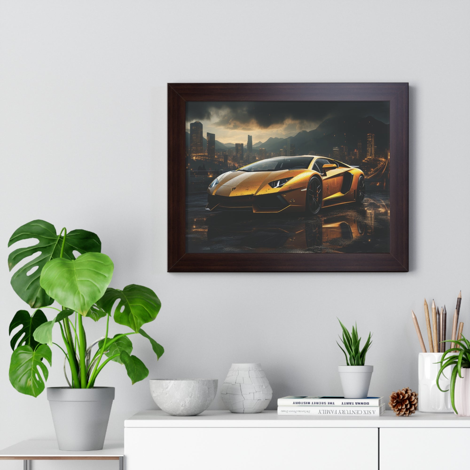 Lamborghini Aventador – Set in a City Mountain Backdrop
