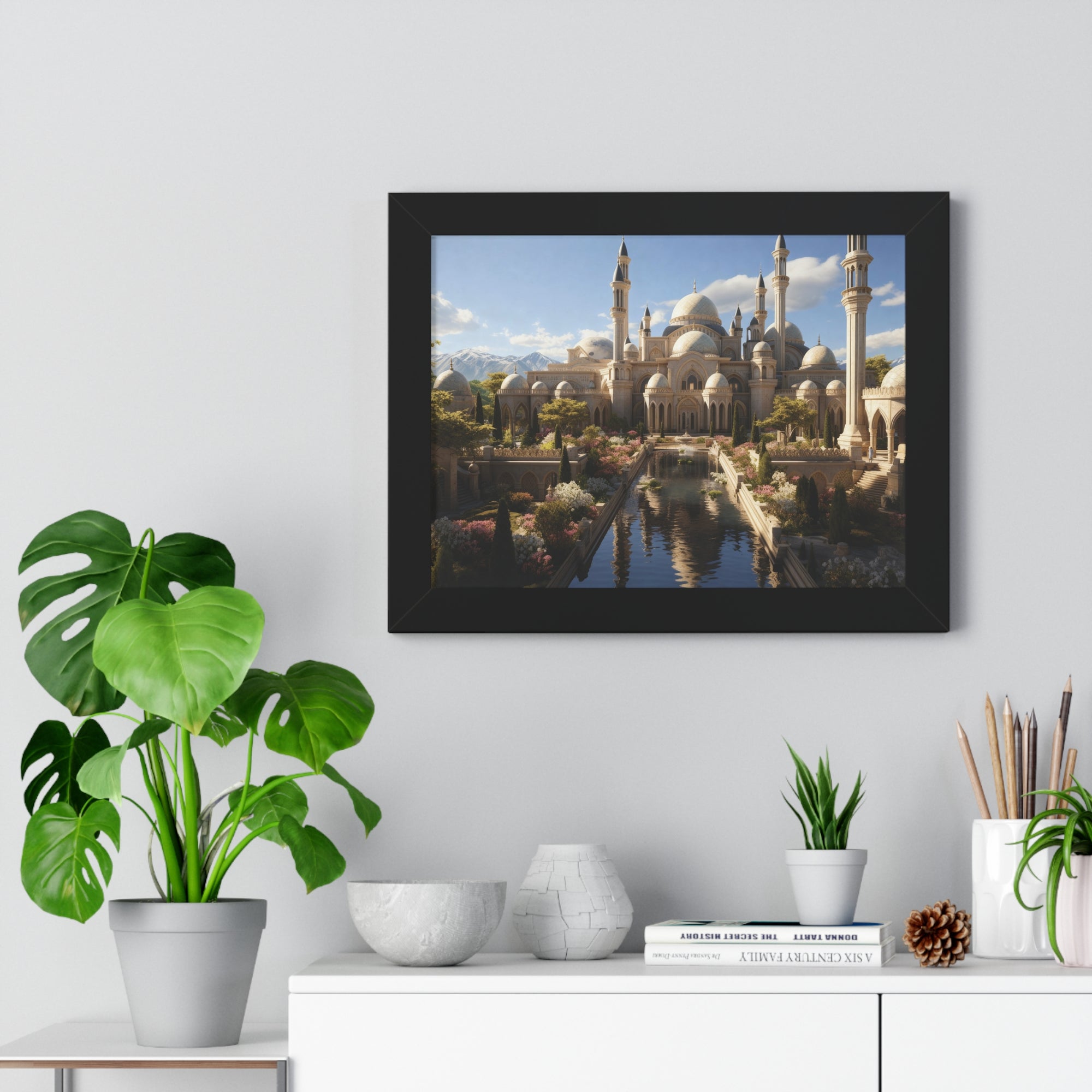 Palace of Stillness – Framed Islamic Garden Reflections Wall Art