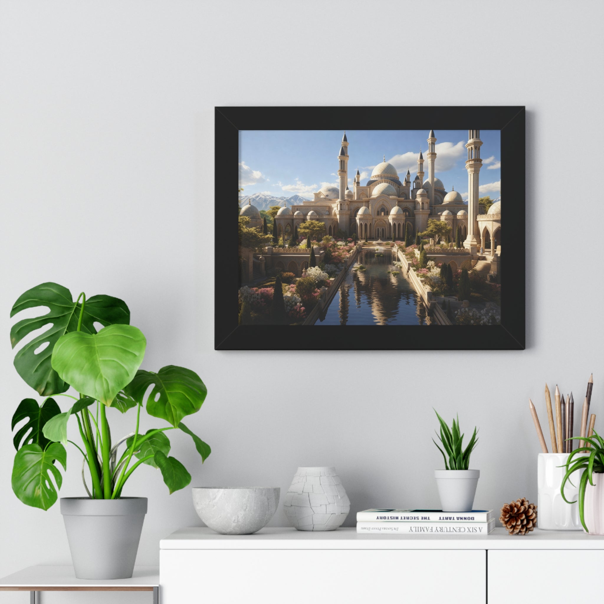 Palace of Stillness – Framed Islamic Garden Reflections Wall Art