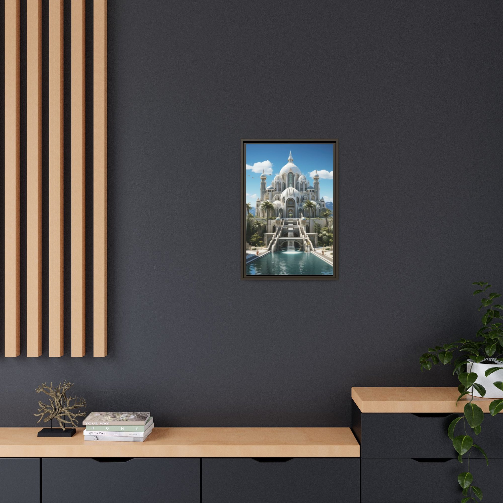 Stairway to Splendor – Fantasy Palace Framed Wall Art