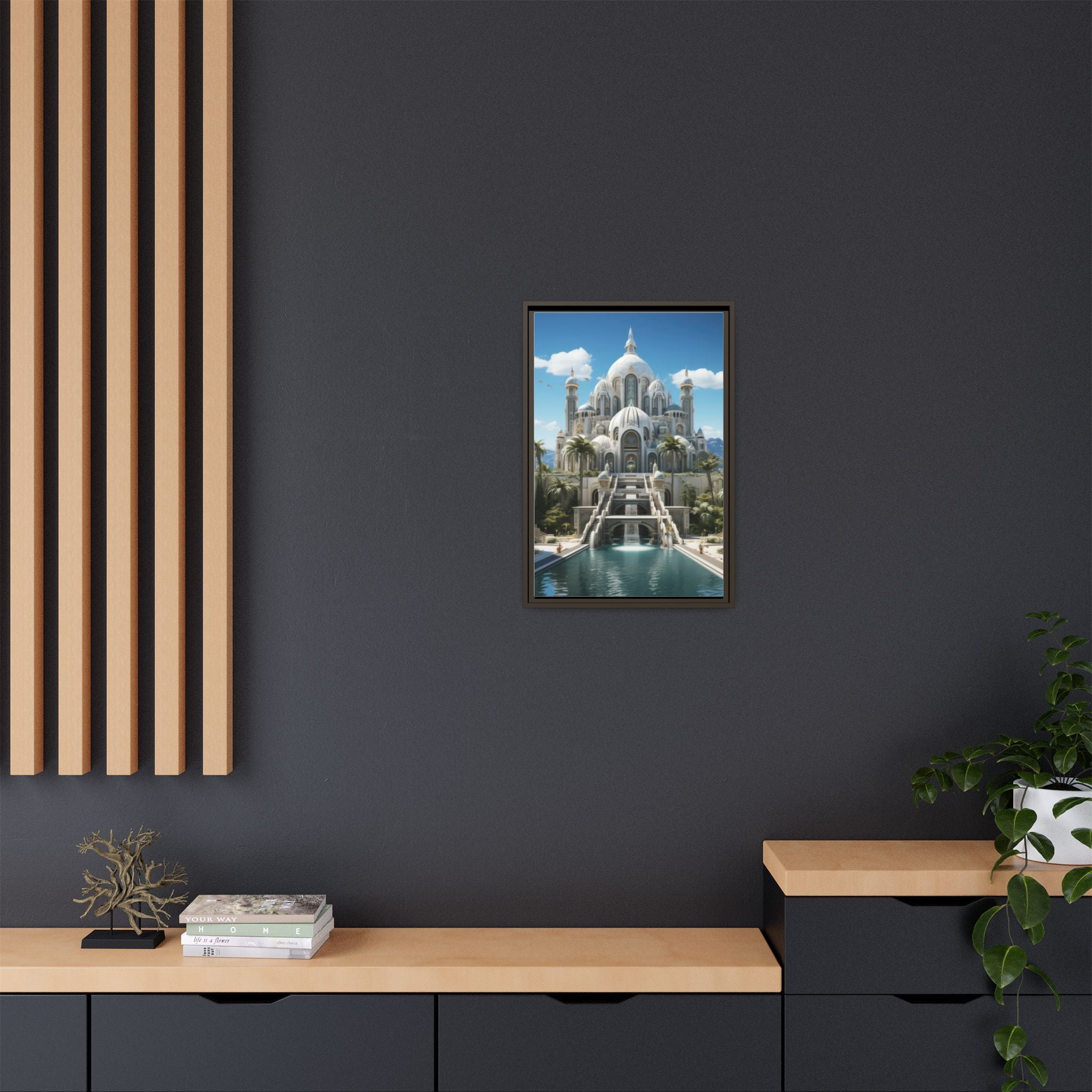 Stairway to Splendor – Fantasy Palace Framed Wall Art