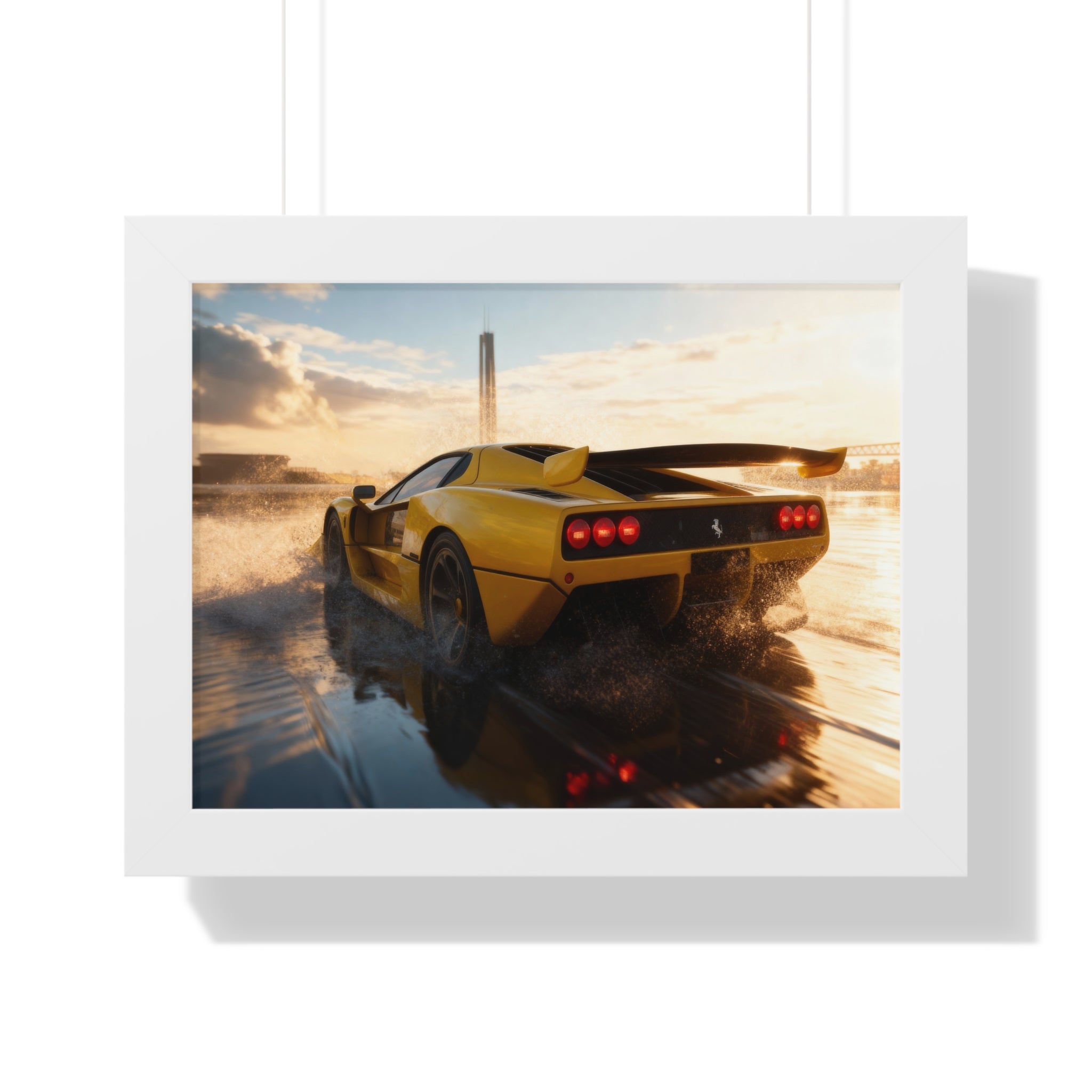 Sunset Ignition The Yellow Ferrari Escape