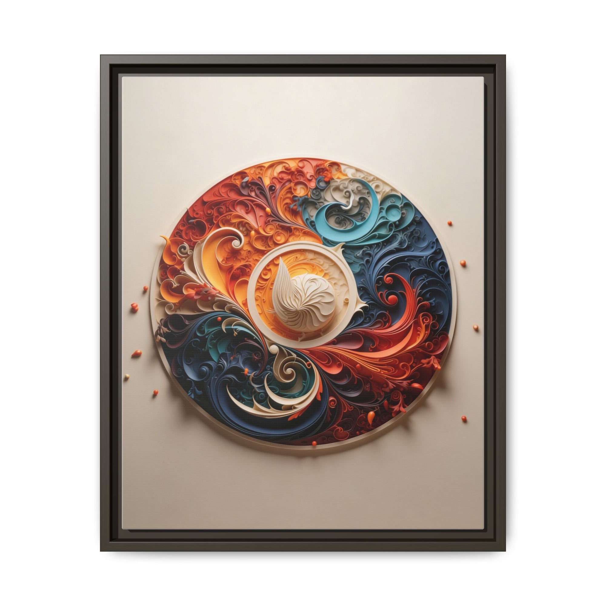 Circular Abstract Wall Art – Vibrant Swirl Design for Modern Interiors
