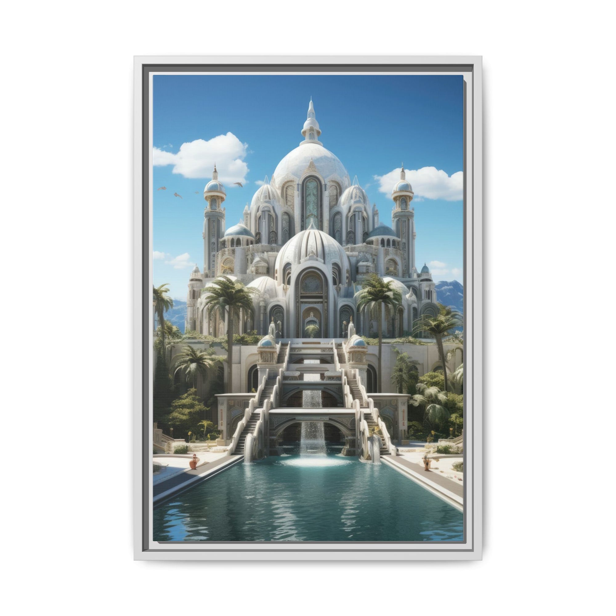 Stairway to Splendor – Fantasy Palace Framed Wall Art