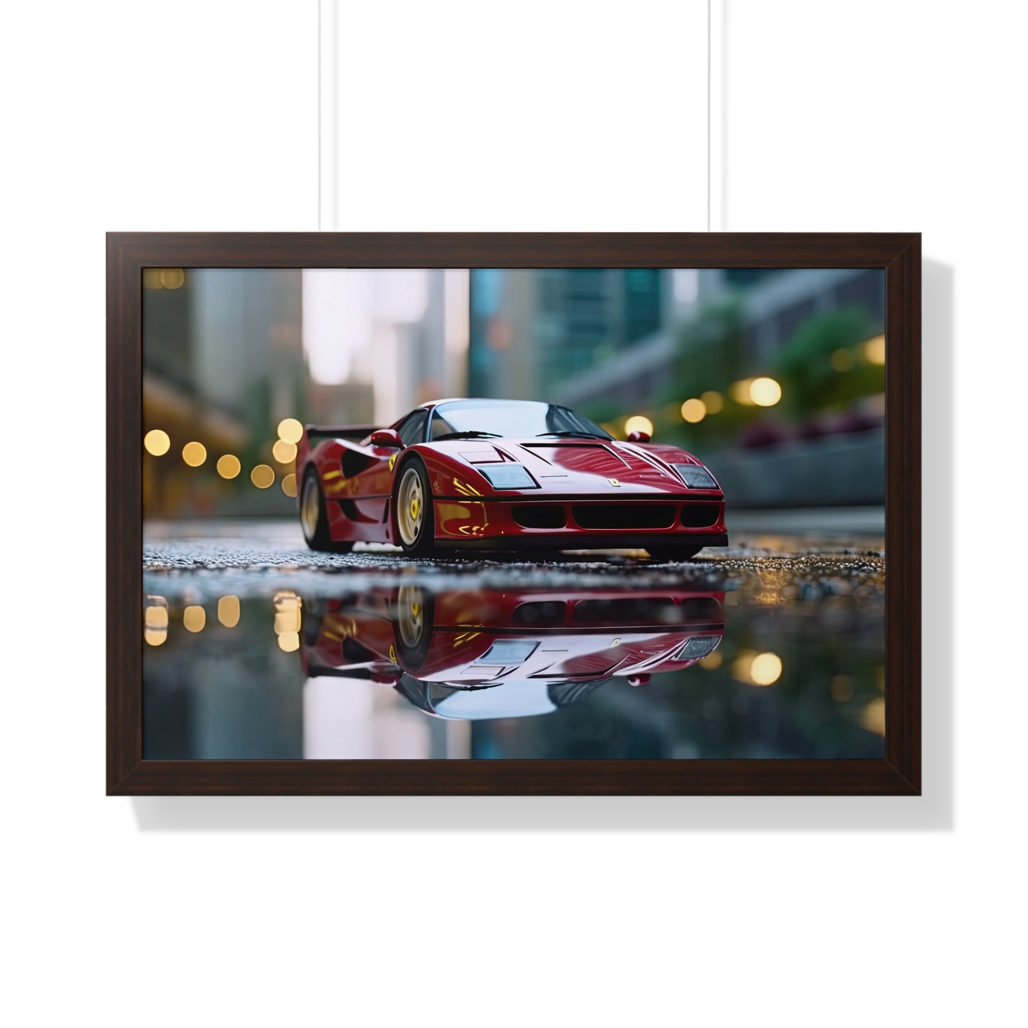 Ferrari F50 Wall Art – Red Supercar Framed Poster