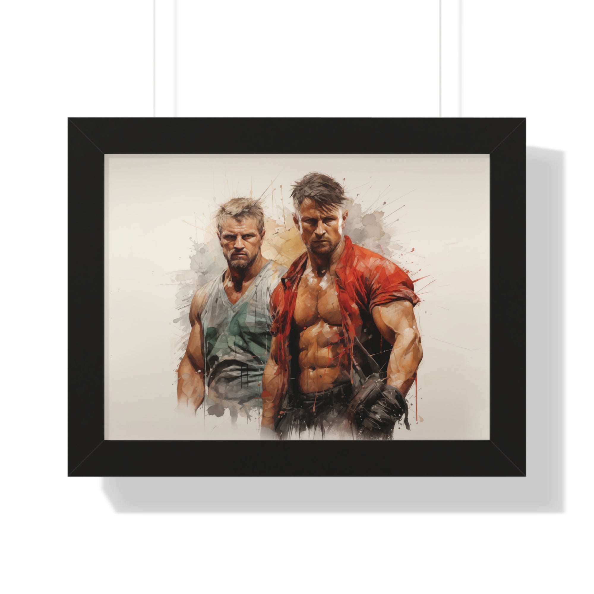 Brothers of Fury – Abstract Masculine Power Wall Art