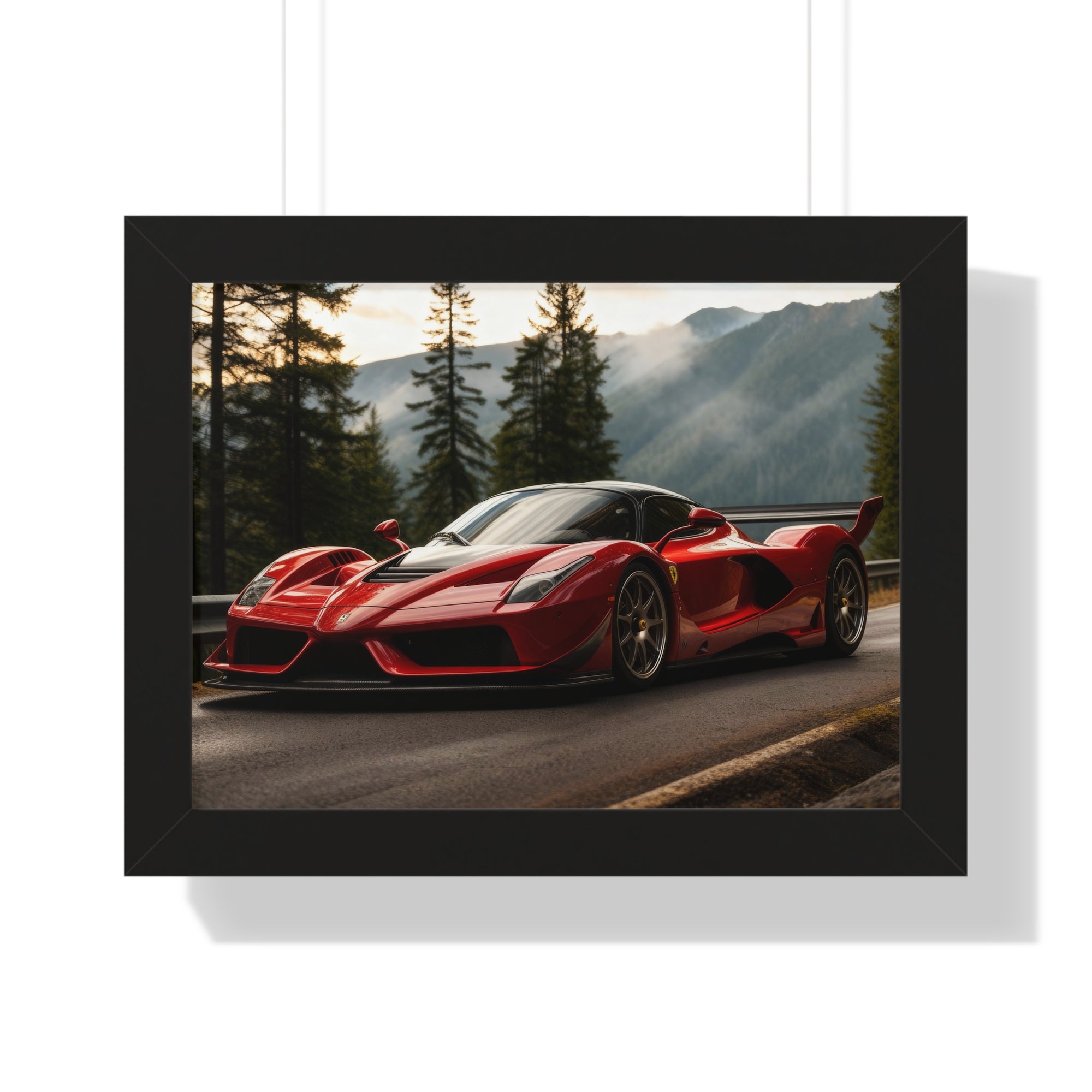 Cinematic Ferrari F50 – Red Icon in Horizontal Framed Display