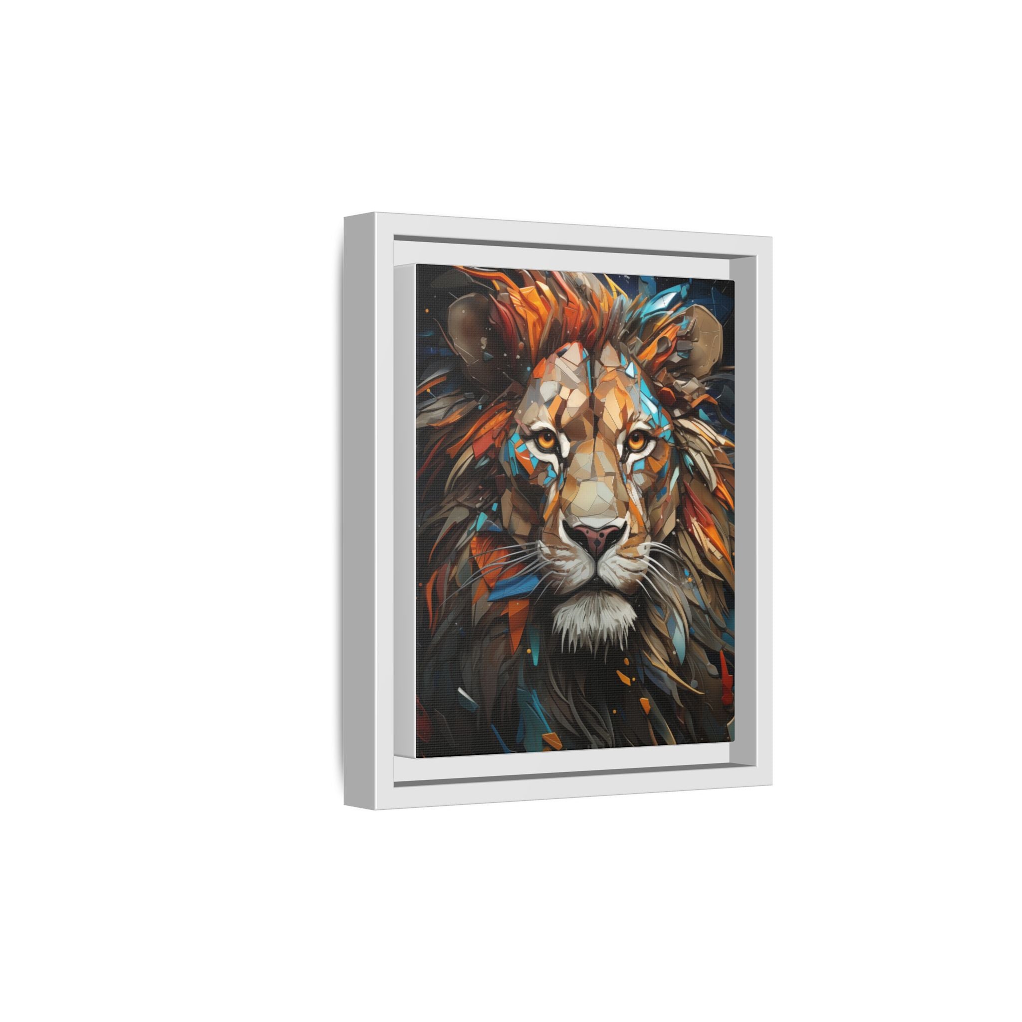 Color Splash Lion Face Canvas