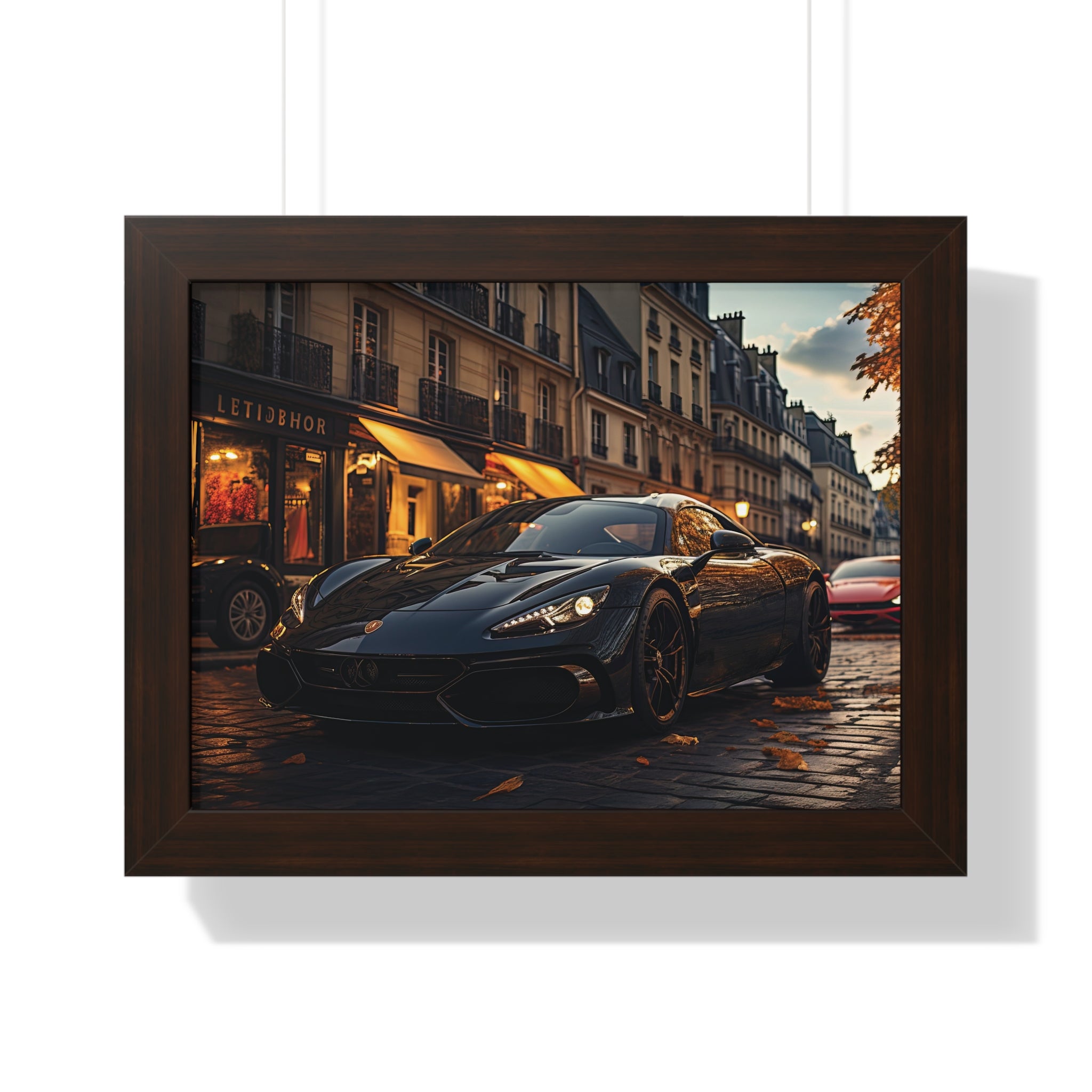 Moody Night Street Lamborghini Artwork