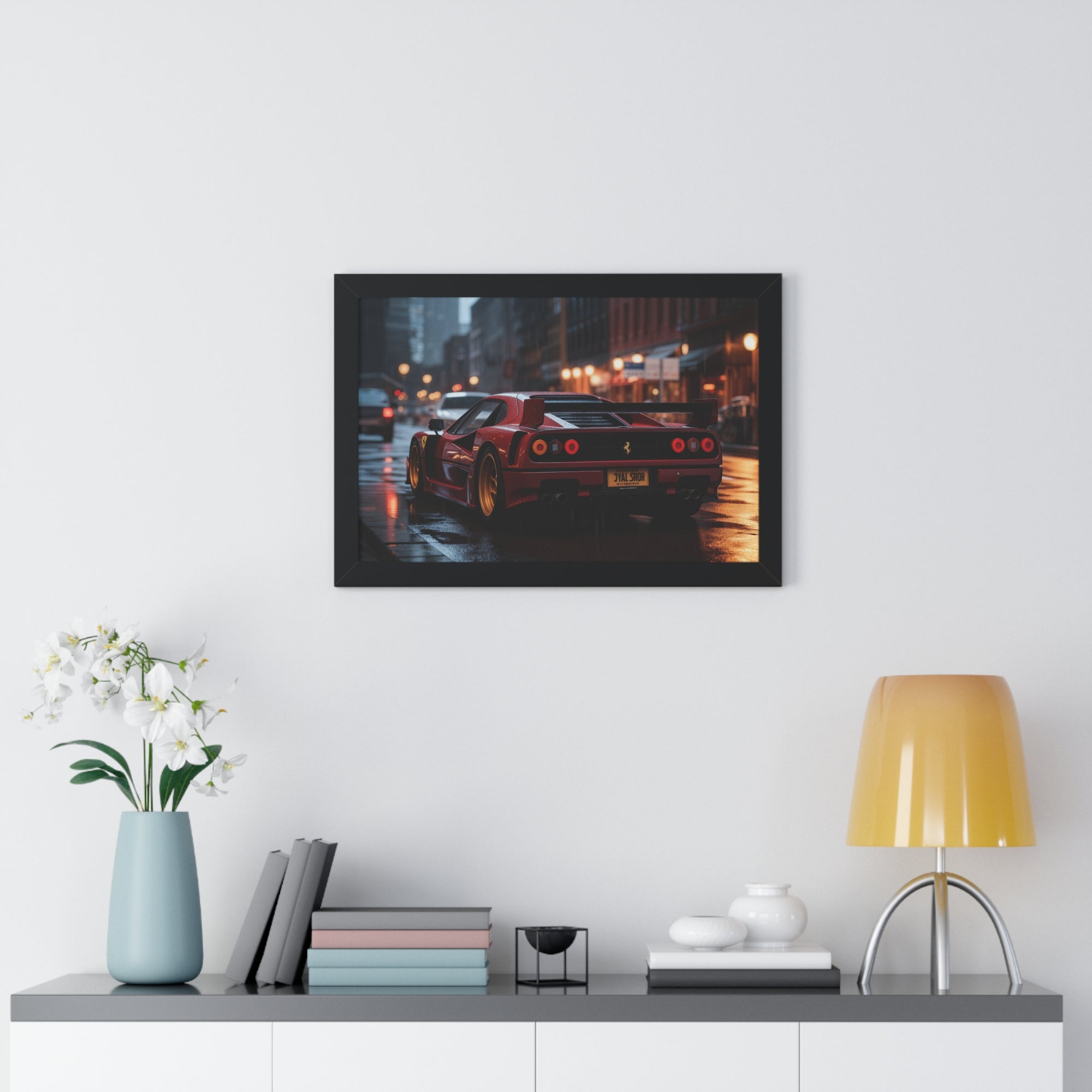Red Ferrari F50 – Framed Wall Art for Luxury Spaces