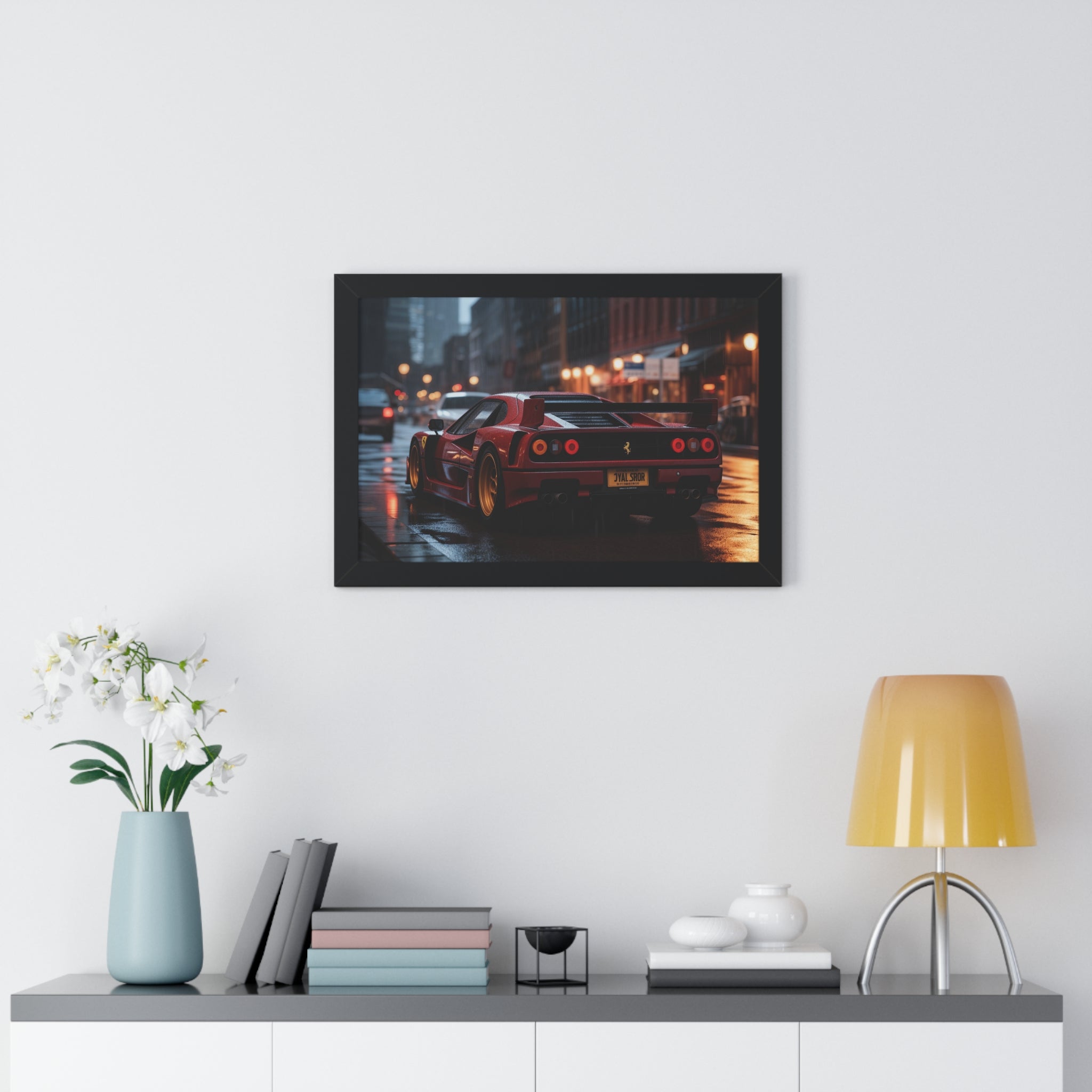 Red Ferrari F50 – Framed Wall Art for Luxury Spaces