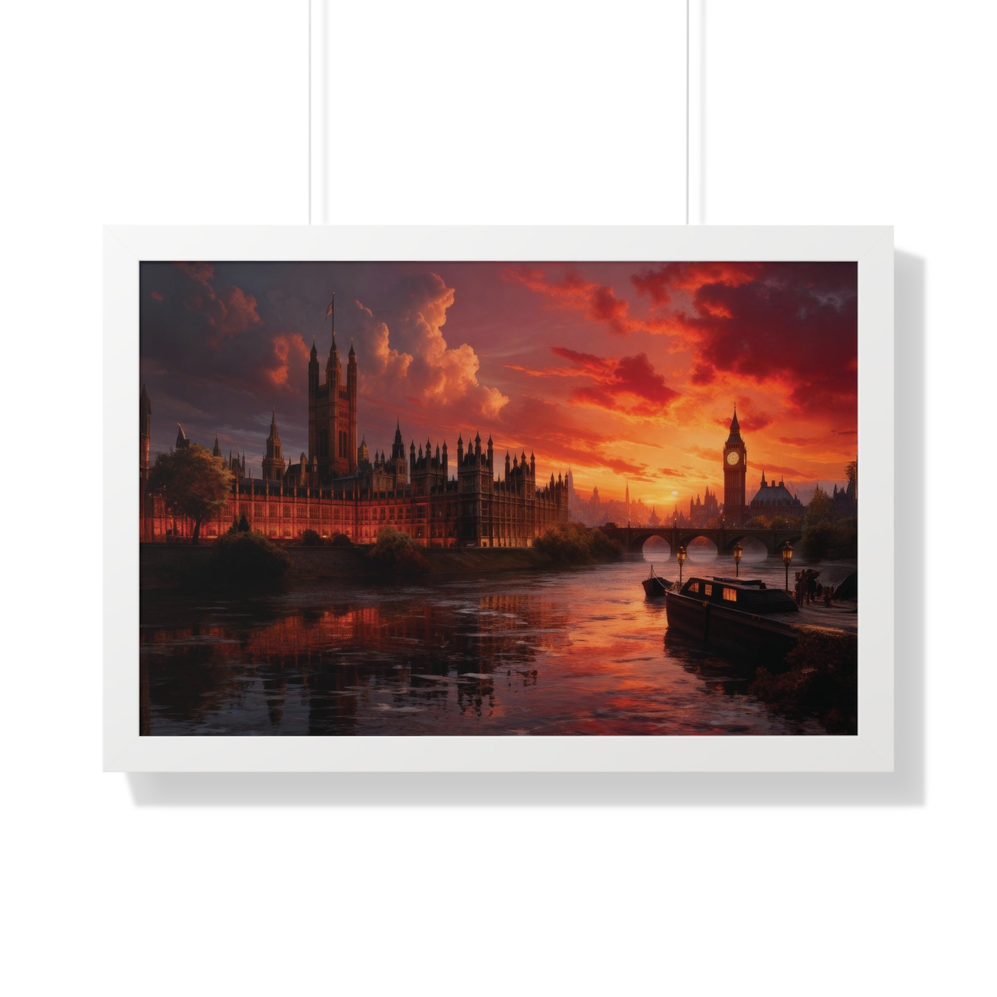 Twilight Majesty – London Parliament Sunset Wall Art