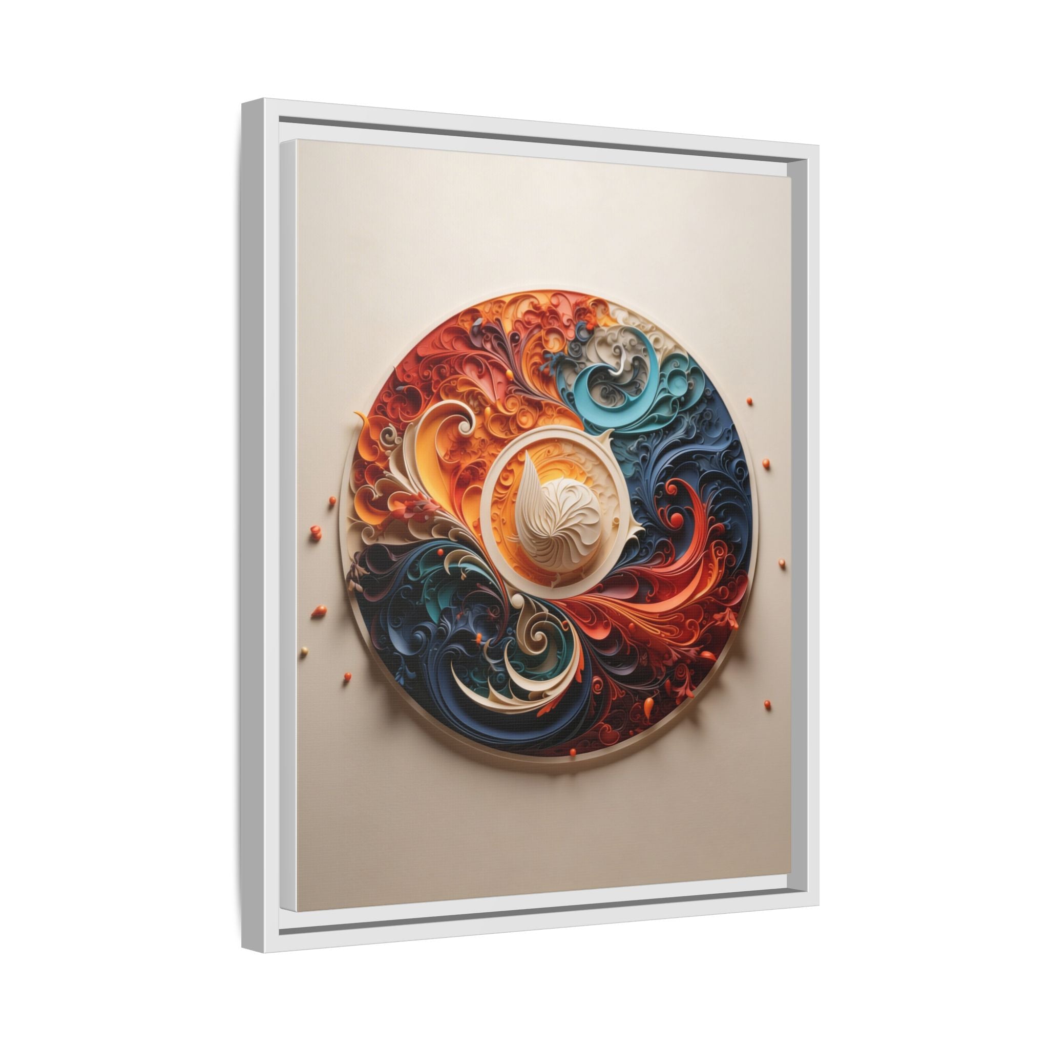 Circular Abstract Wall Art – Vibrant Swirl Design for Modern Interiors
