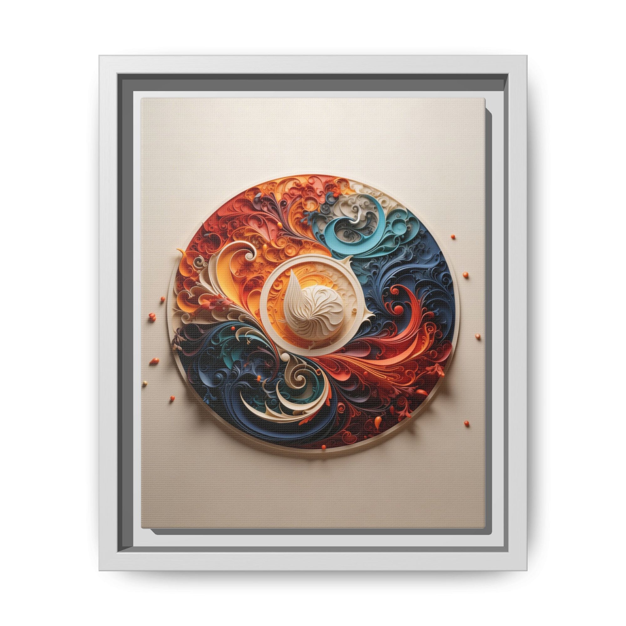 Circular Abstract Wall Art – Vibrant Swirl Design for Modern Interiors