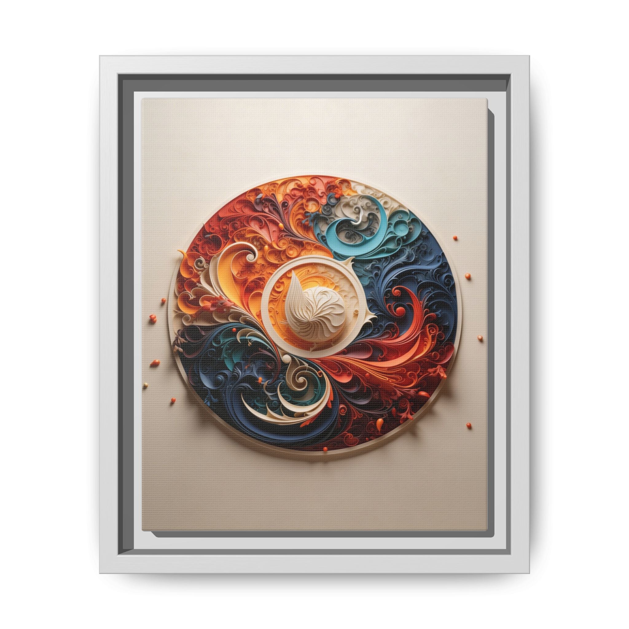 Circular Abstract Wall Art – Vibrant Swirl Design for Modern Interiors
