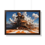 Shattered Ascent – Explosive Surreal House Wall Art