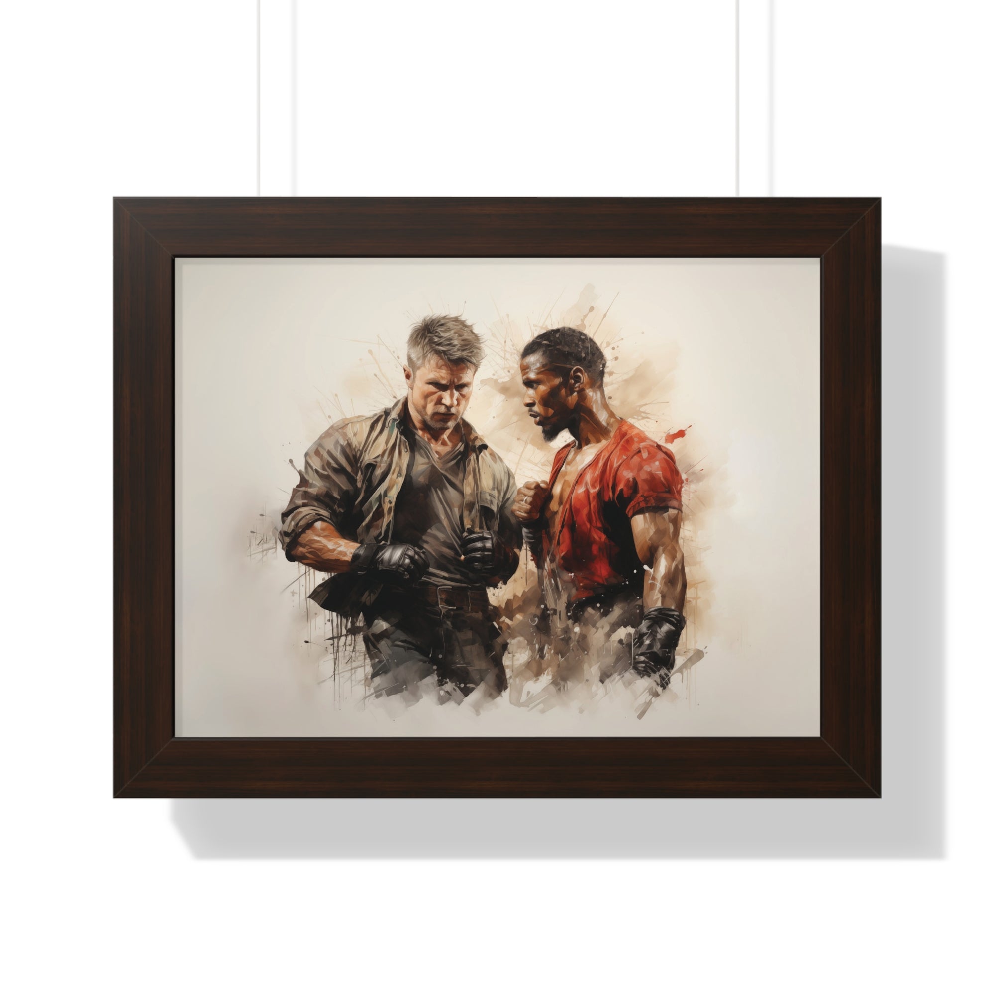Face-Off – Framed Masculine Tension Wall Art