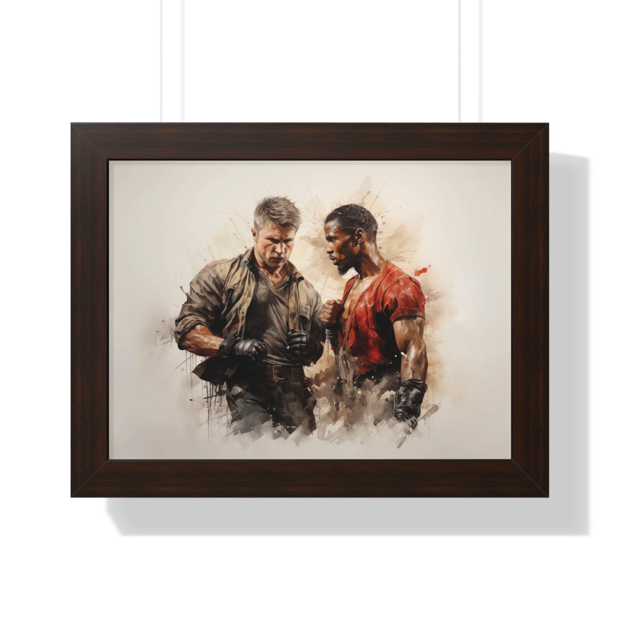 Face-Off – Framed Masculine Tension Wall Art
