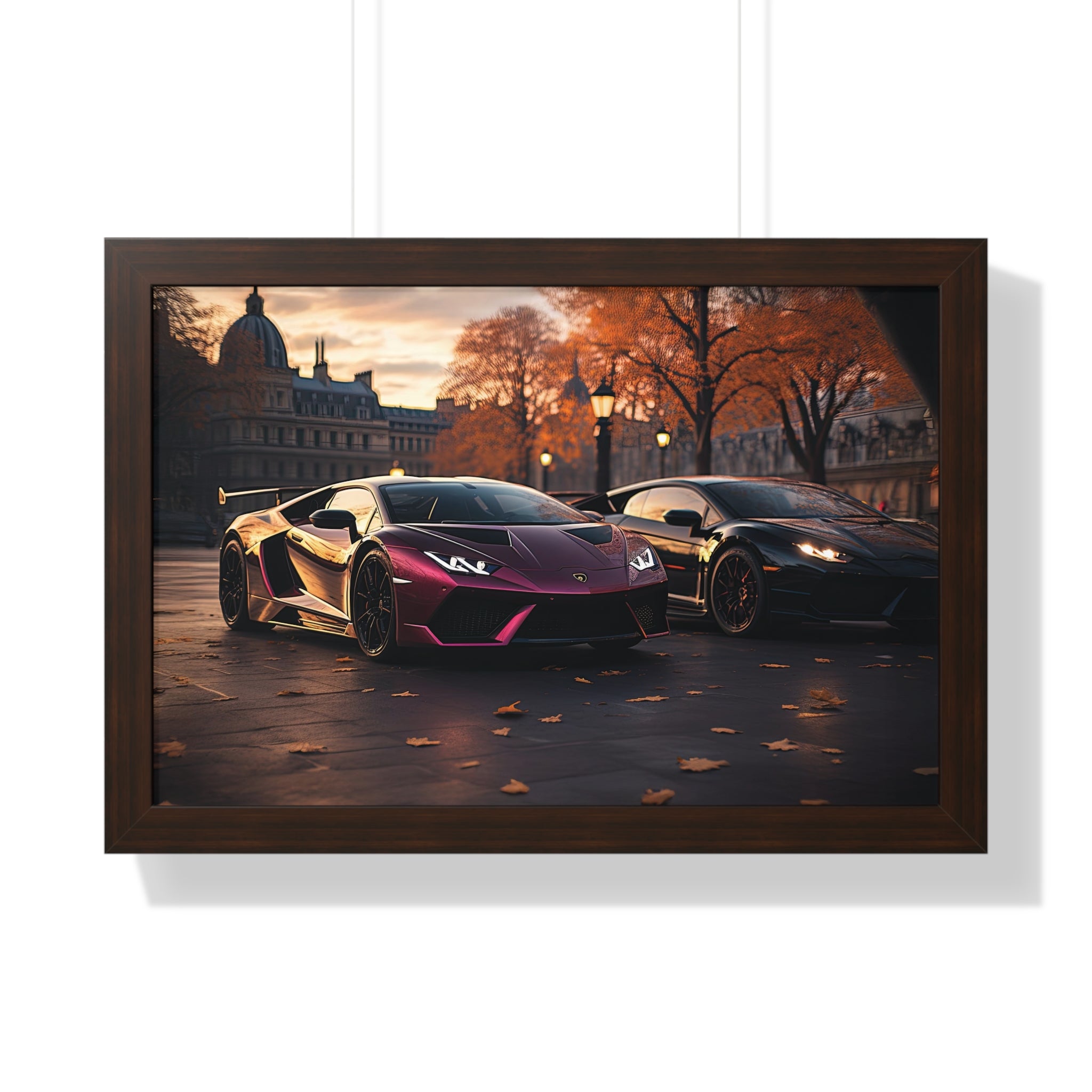 Urban Street Scene Lamborghini Artwork