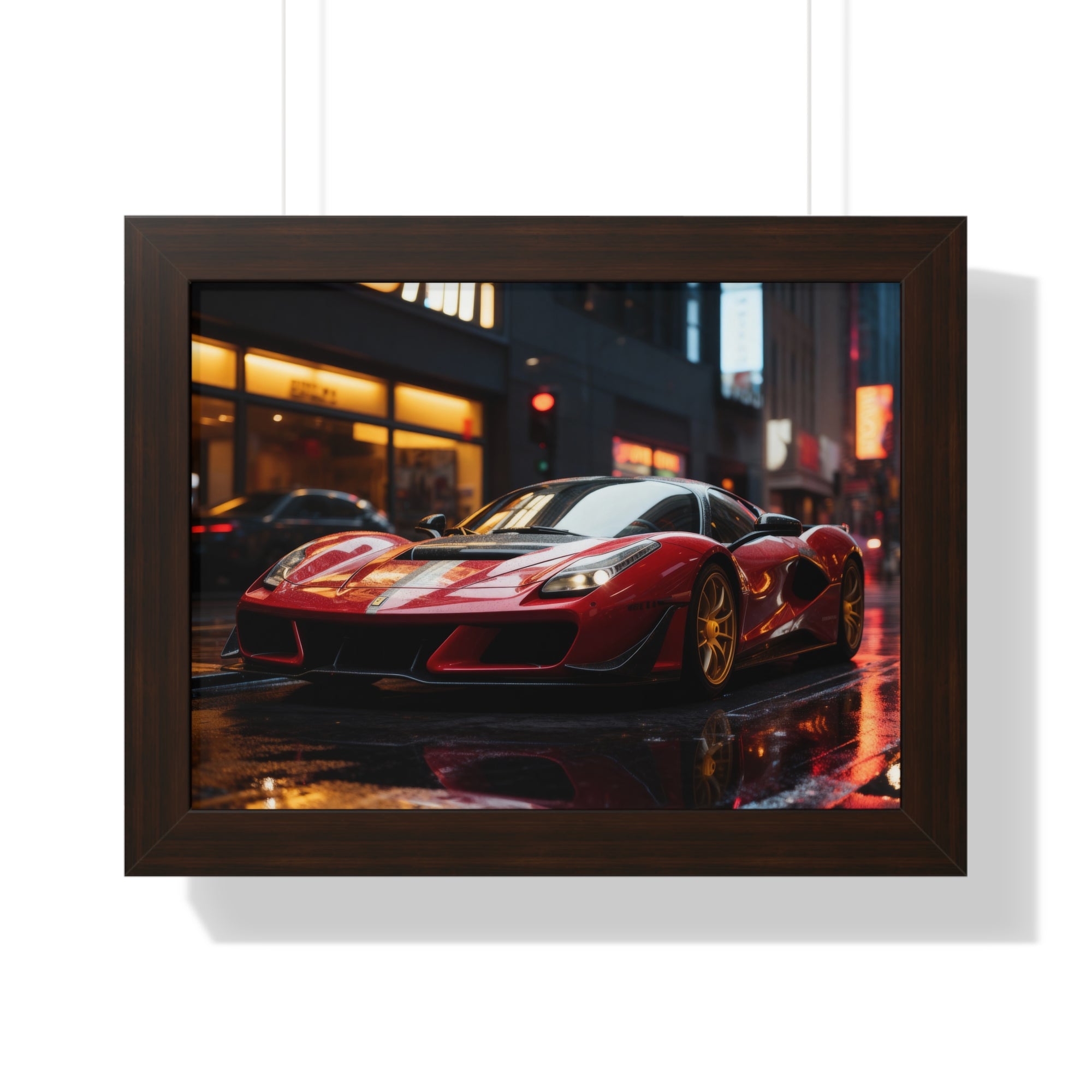 Ferrari F50 “Midnight Rain” Supercar Wall Art