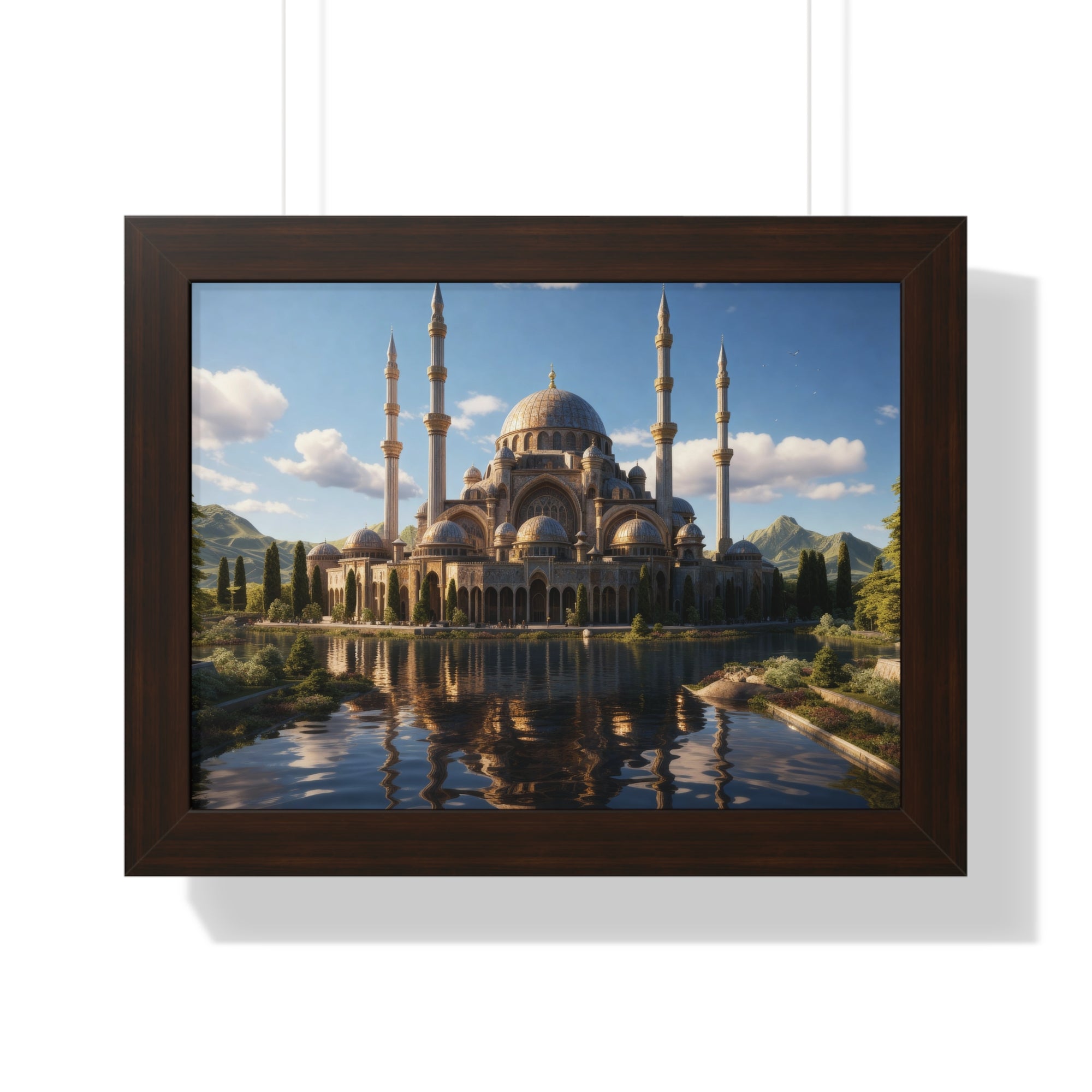 Sacred Horizon – Framed Mosque Reflections Wall Art