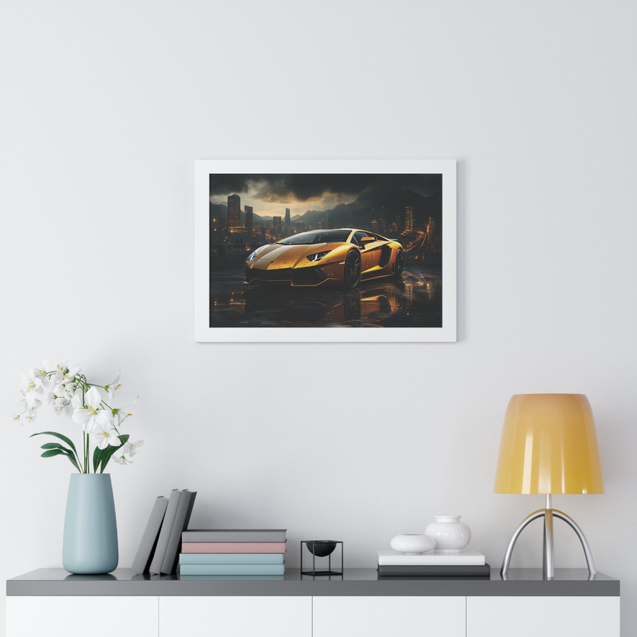 Lamborghini Aventador – Set in a City Mountain Backdrop