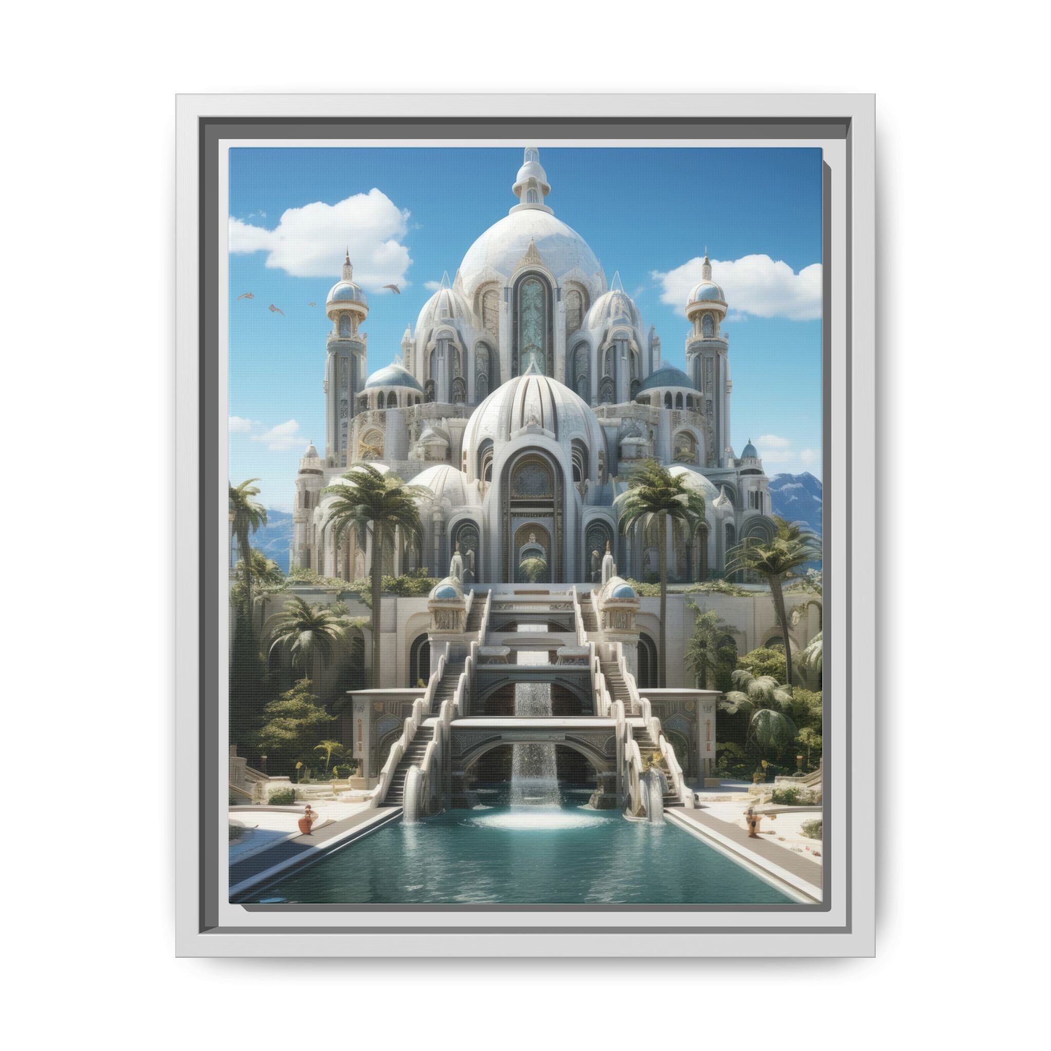 Stairway to Splendor – Fantasy Palace Framed Wall Art