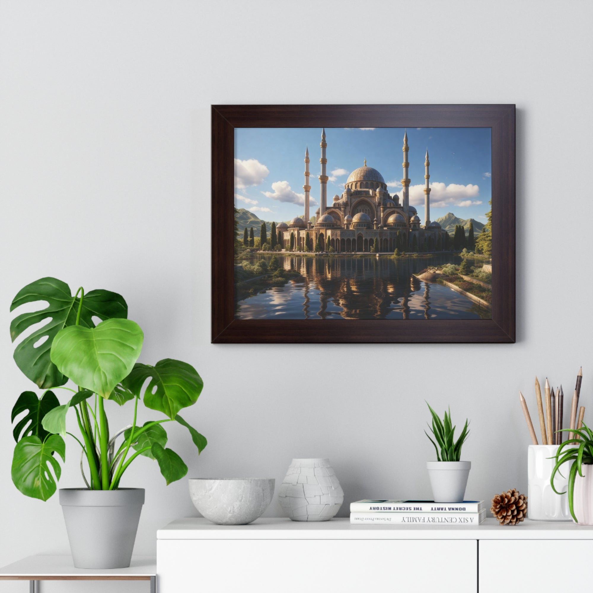 Sacred Horizon – Framed Mosque Reflections Wall Art