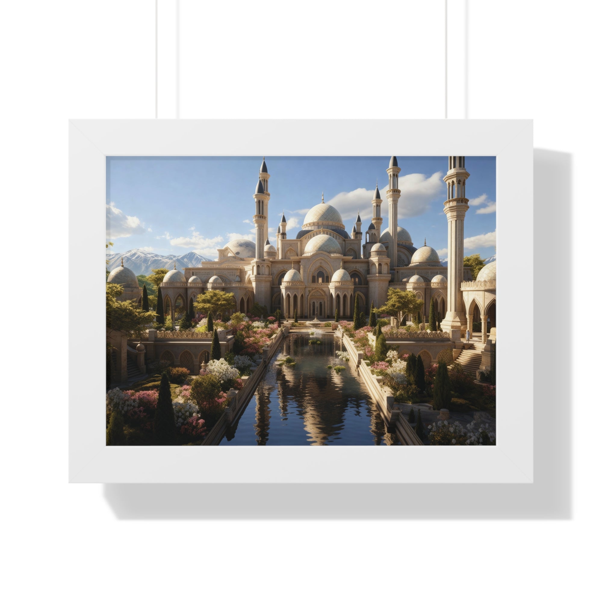 Palace of Stillness – Framed Islamic Garden Reflections Wall Art
