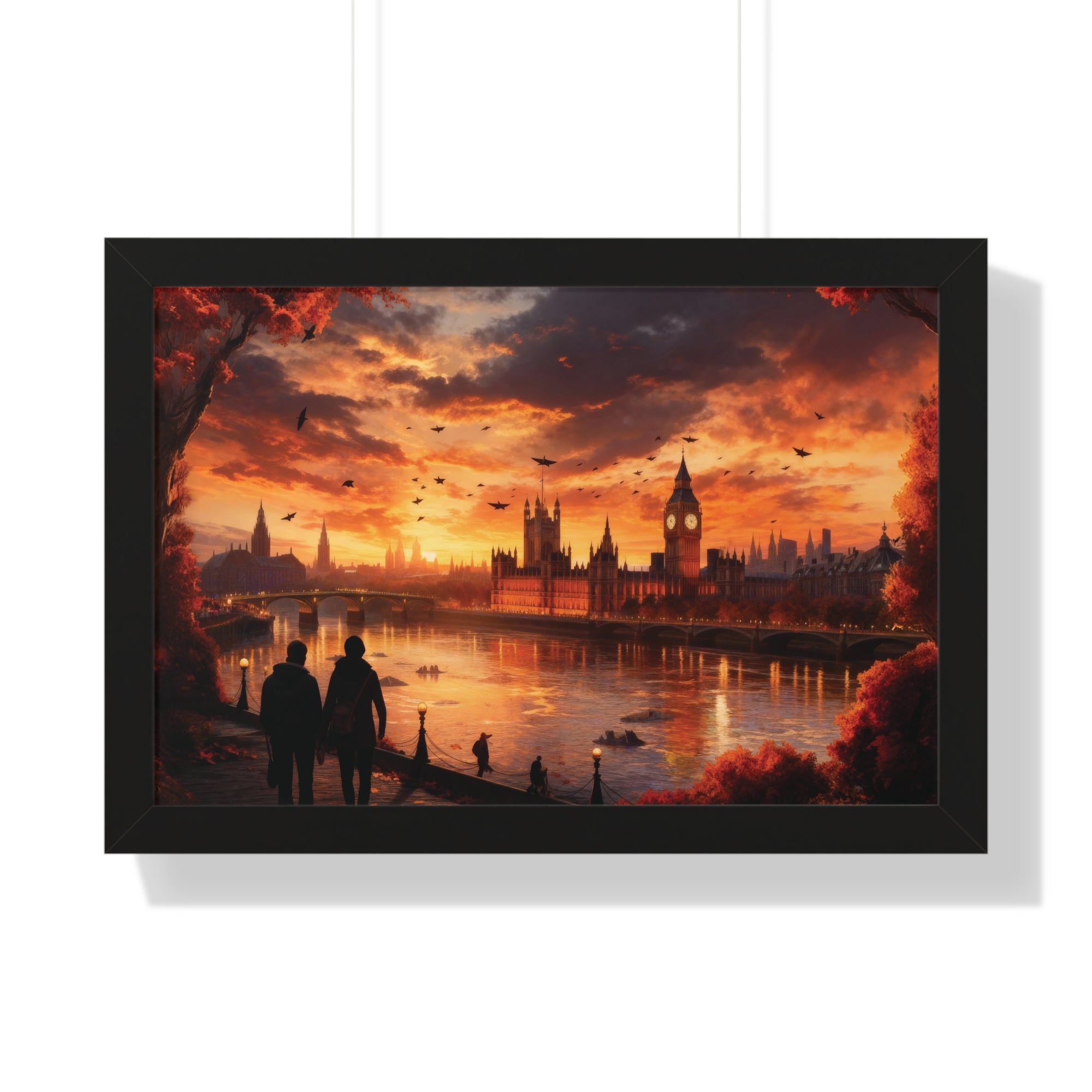 Golden Hour Majesty: London Sunset with Big Ben & Thames River