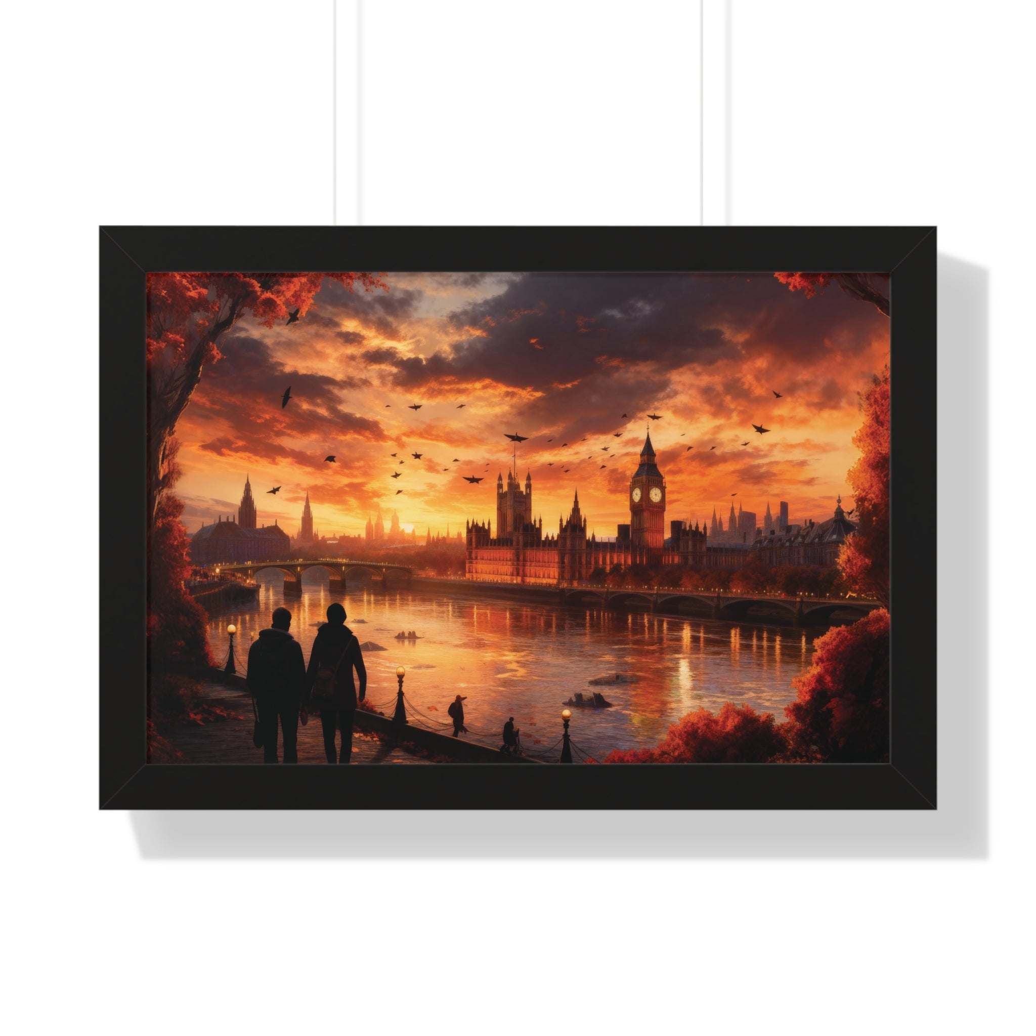 Golden Hour Majesty: London Sunset with Big Ben & Thames River
