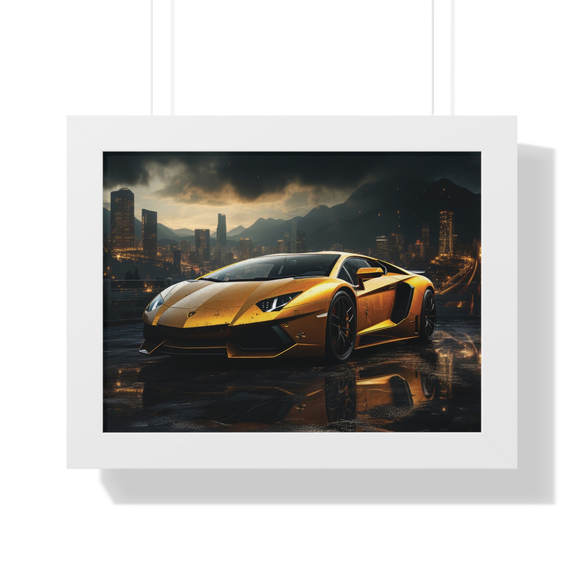 Lamborghini Aventador – Set in a City Mountain Backdrop