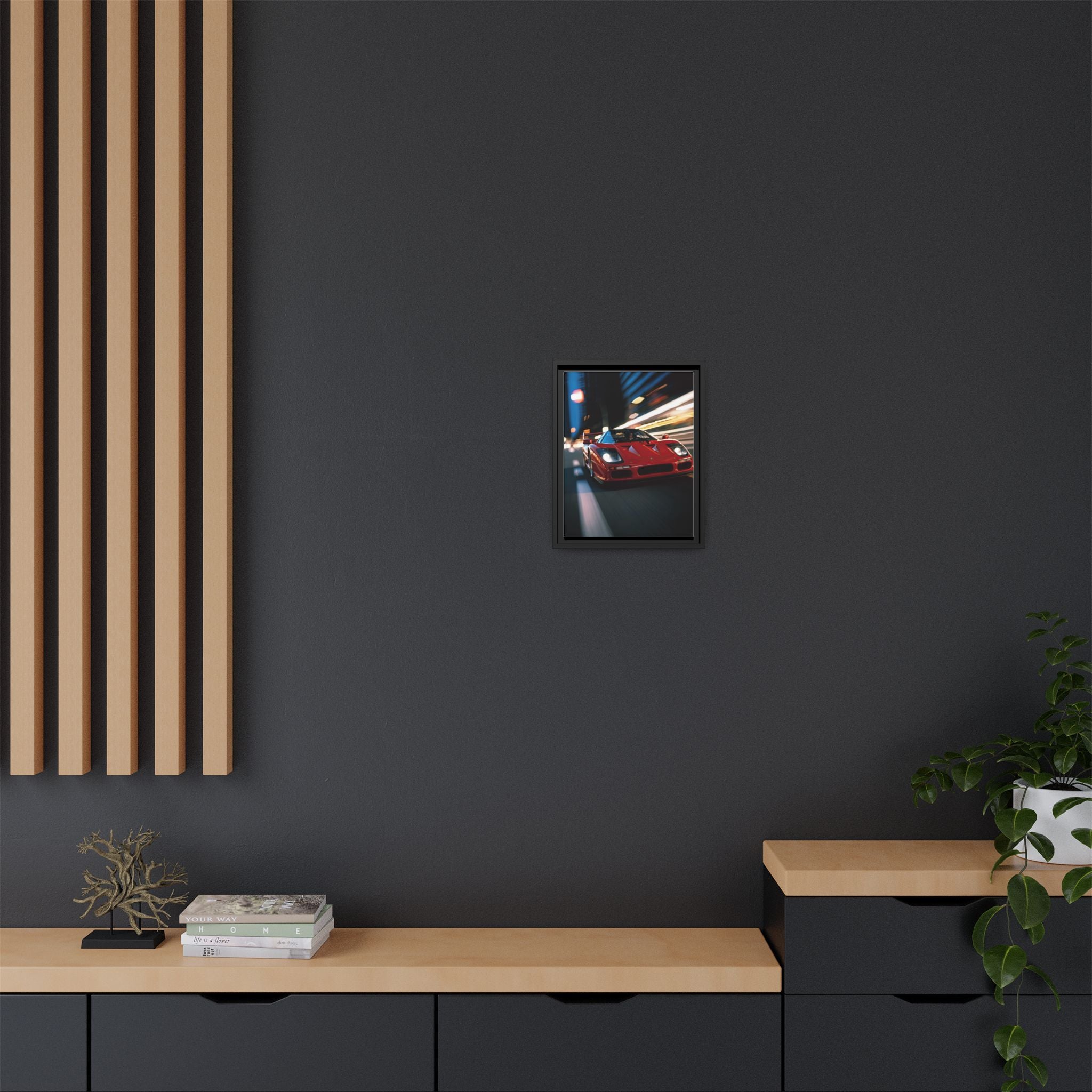 Ferrari F40 Night Drive – Supercar Motion Wall Art Print