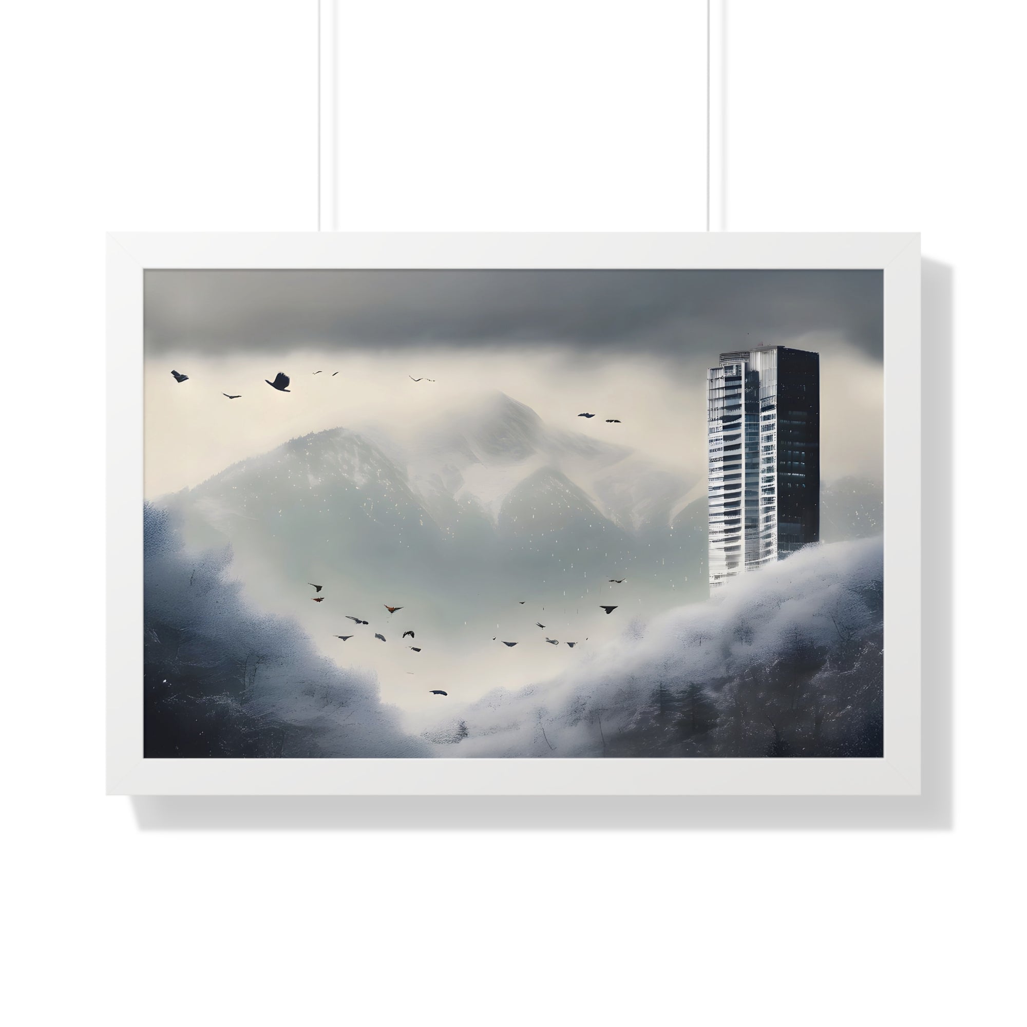 Frozen Heights – Skyscraper in Winter Mountains Wall Decor