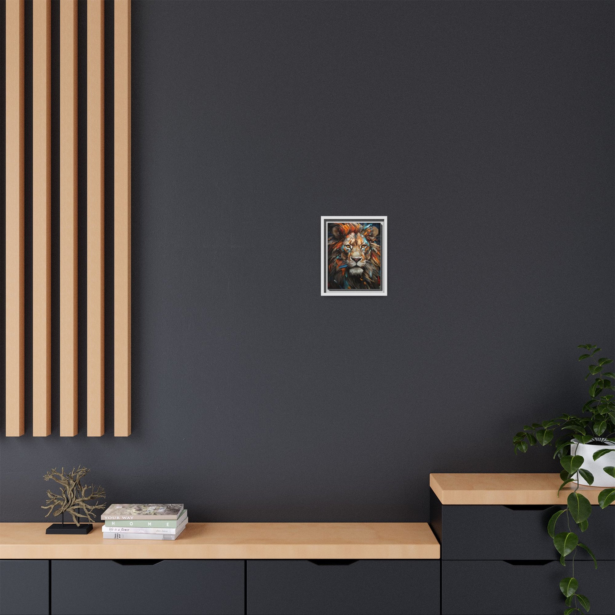Color Splash Lion Face Canvas