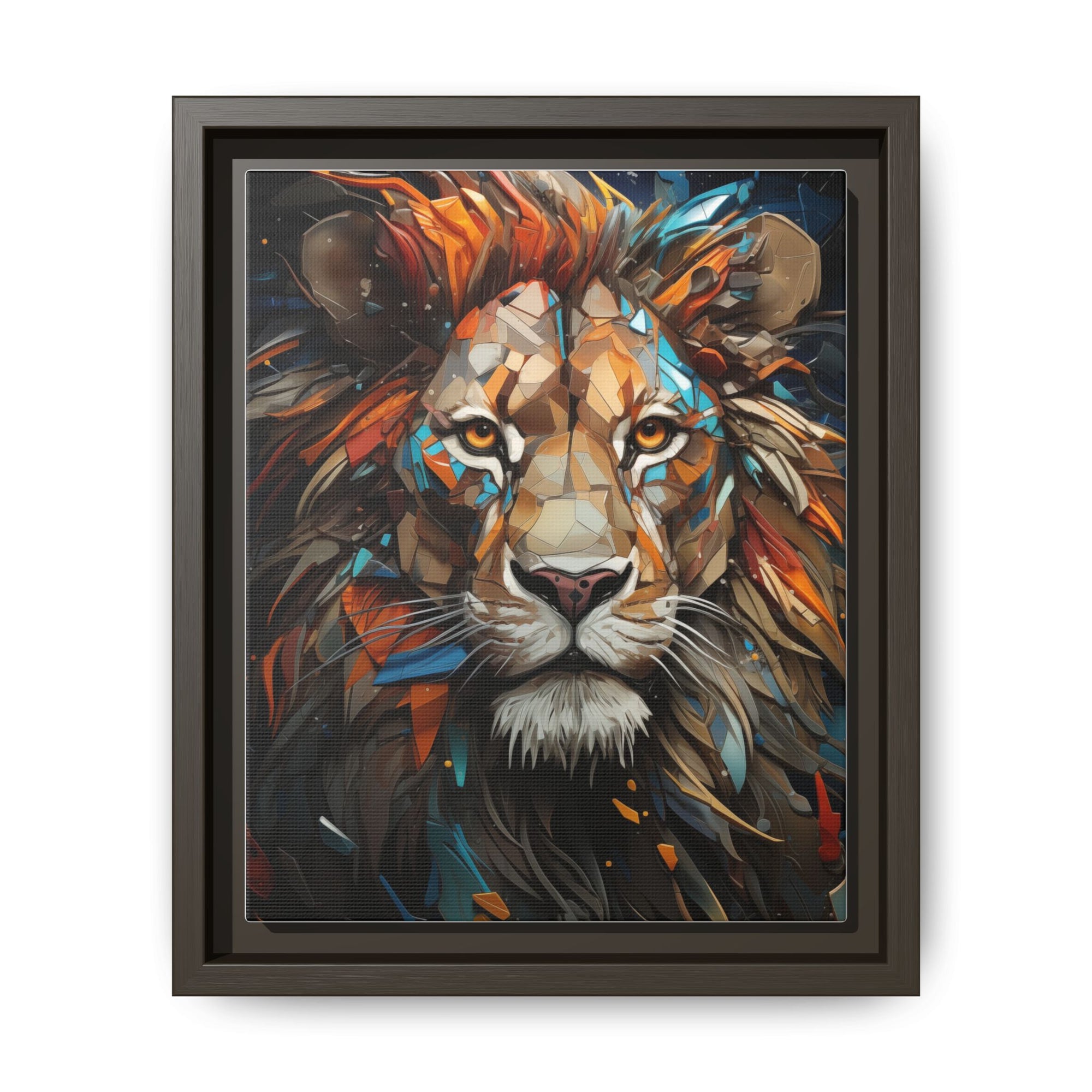 Color Splash Lion Face Canvas