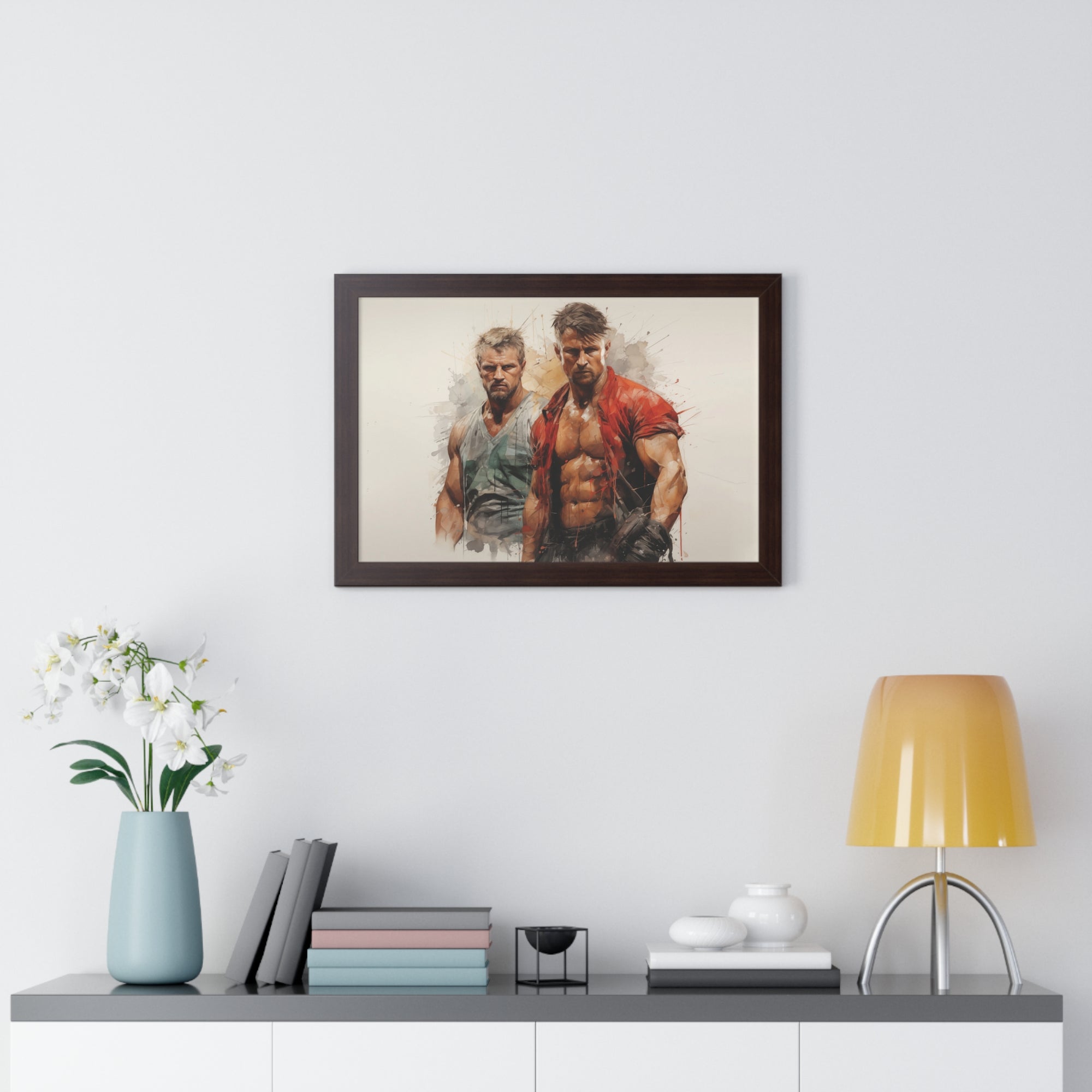 Brothers of Fury – Abstract Masculine Power Wall Art