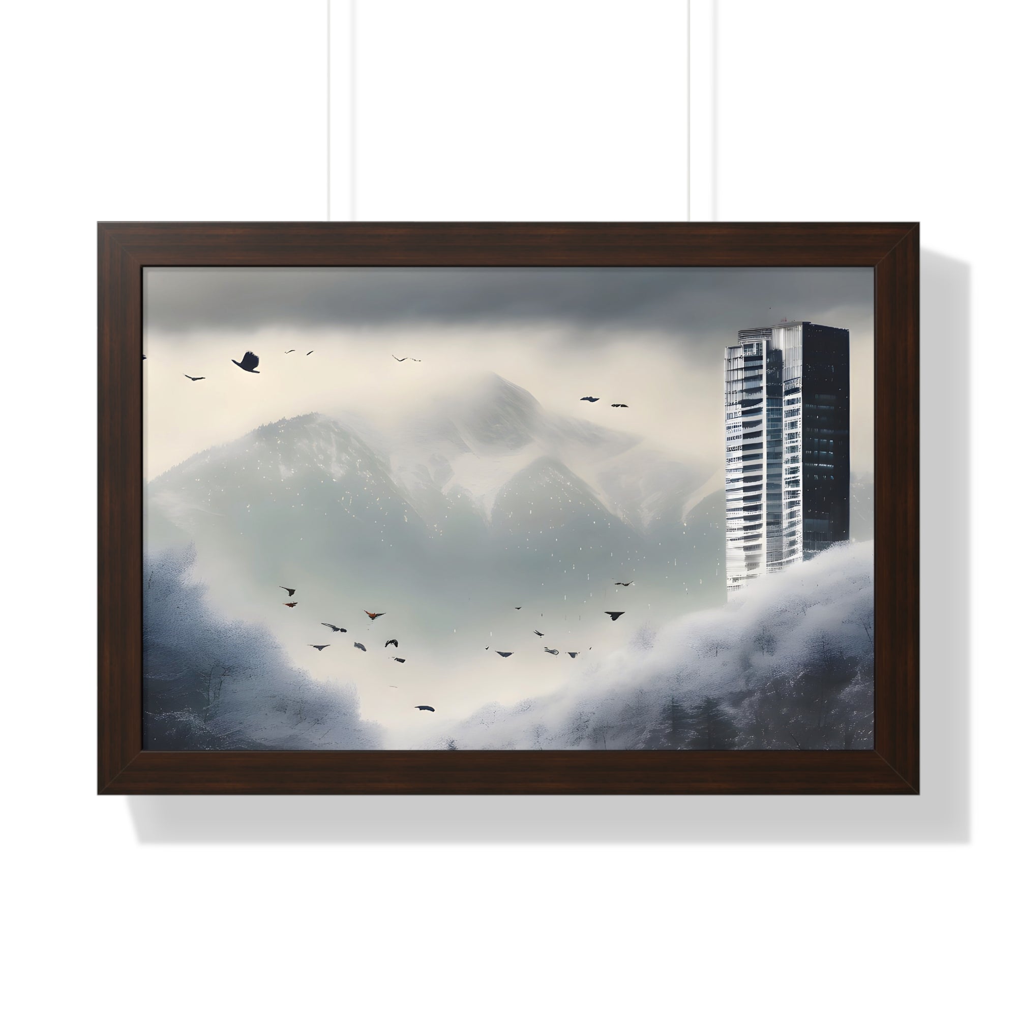 Frozen Heights – Skyscraper in Winter Mountains Wall Decor