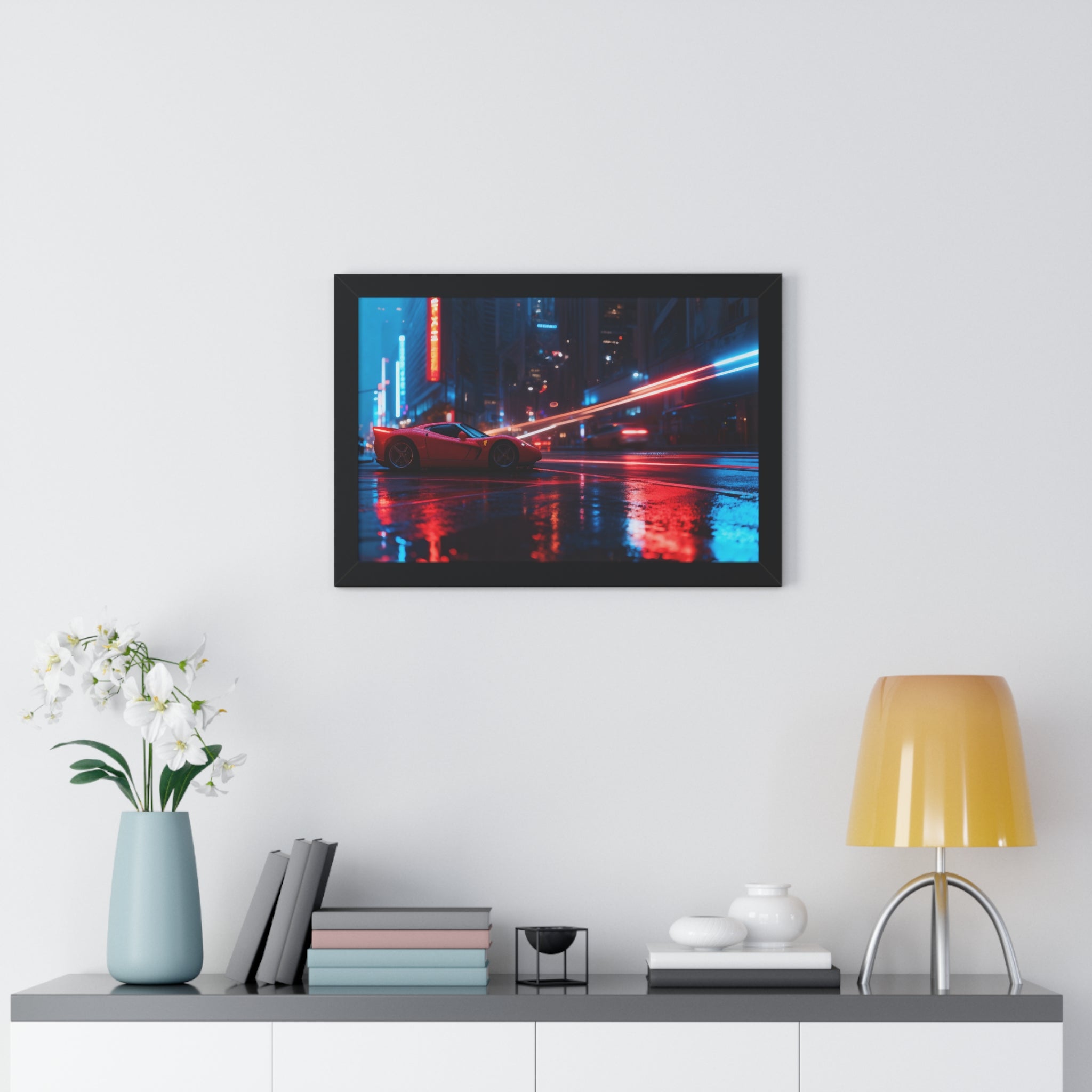 Ferrari F50 “Neon Velocity” Cyberpunk Wall Art