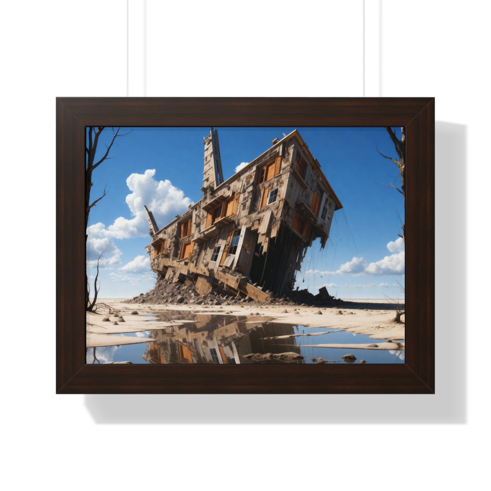 Echoes of Collapse – Surreal Desert Ruins Wall Art