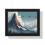 Urban Peaks – Snowy Landscape Meets Modern Cityscape