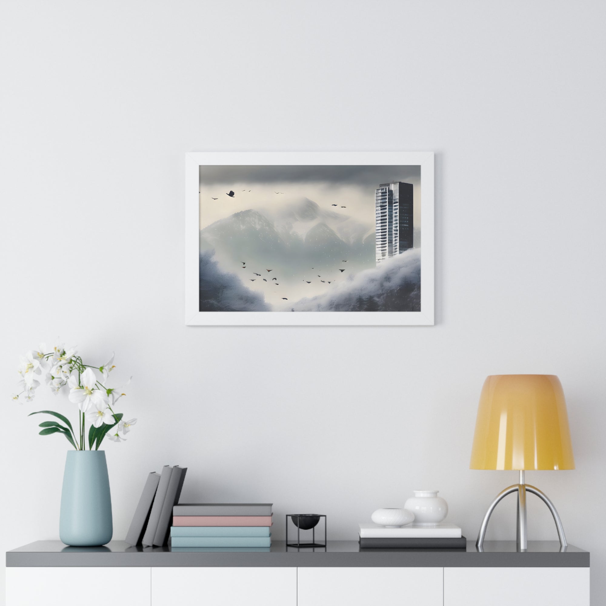 Frozen Heights – Skyscraper in Winter Mountains Wall Decor