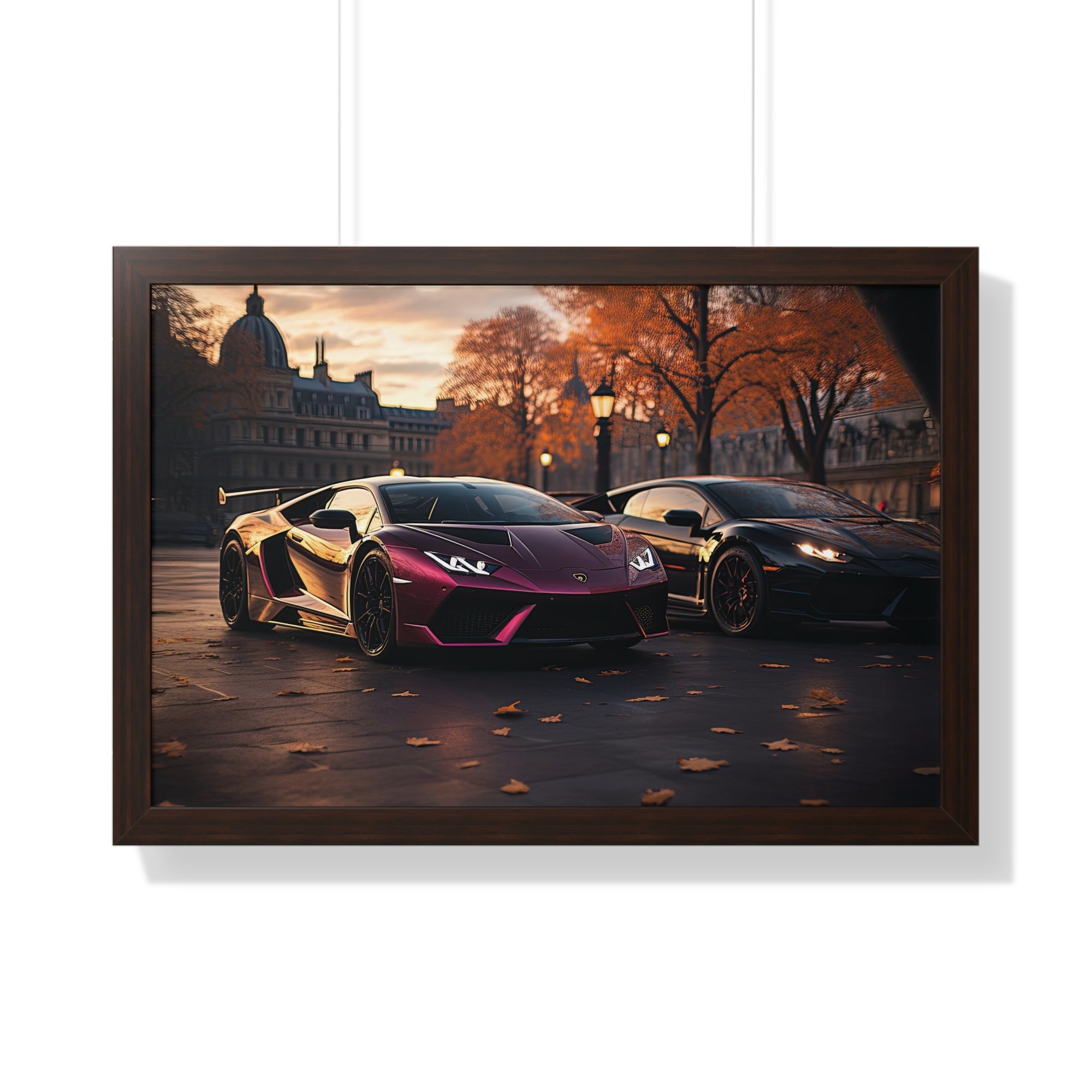 Urban Street Scene Lamborghini Artwork