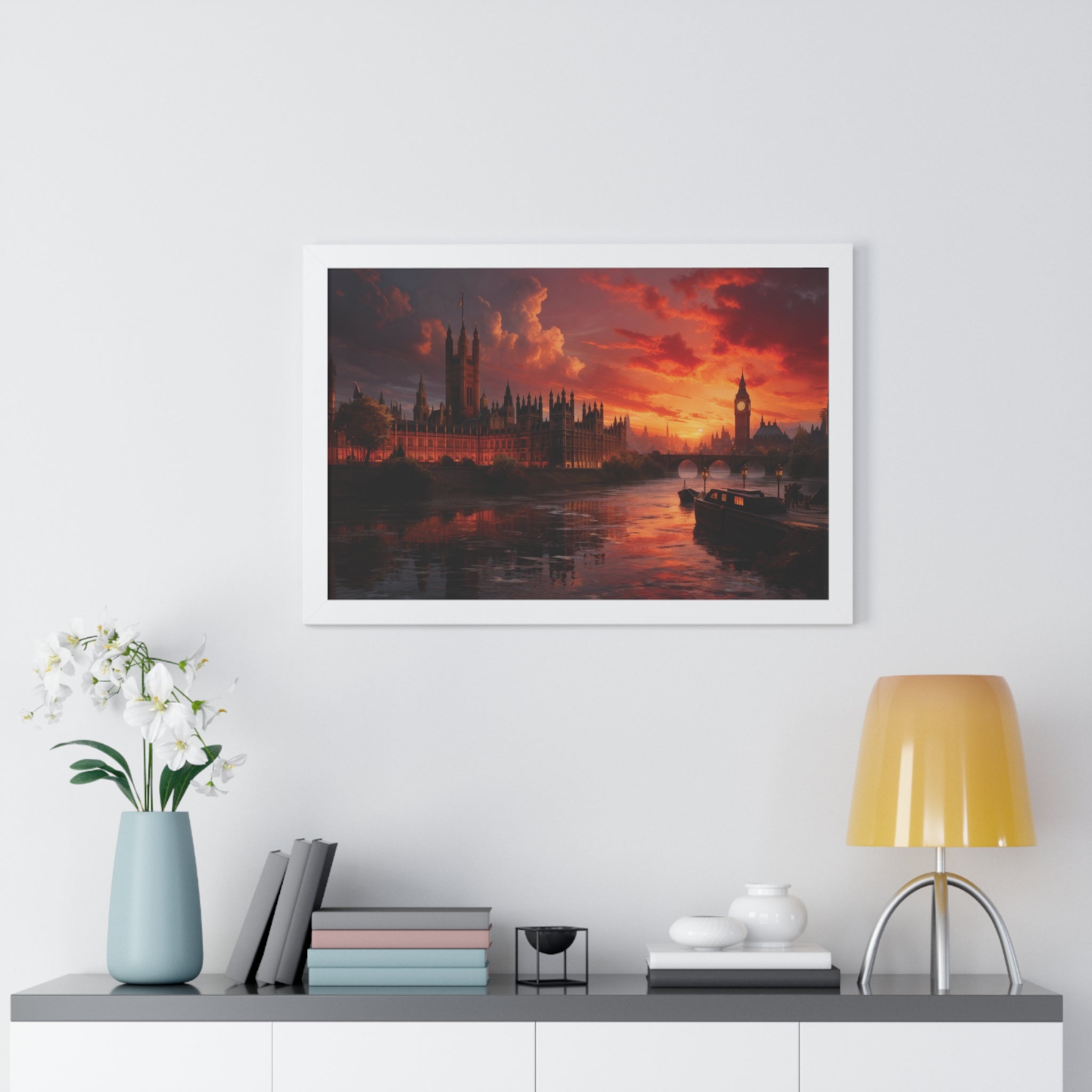 Twilight Majesty – London Parliament Sunset Wall Art