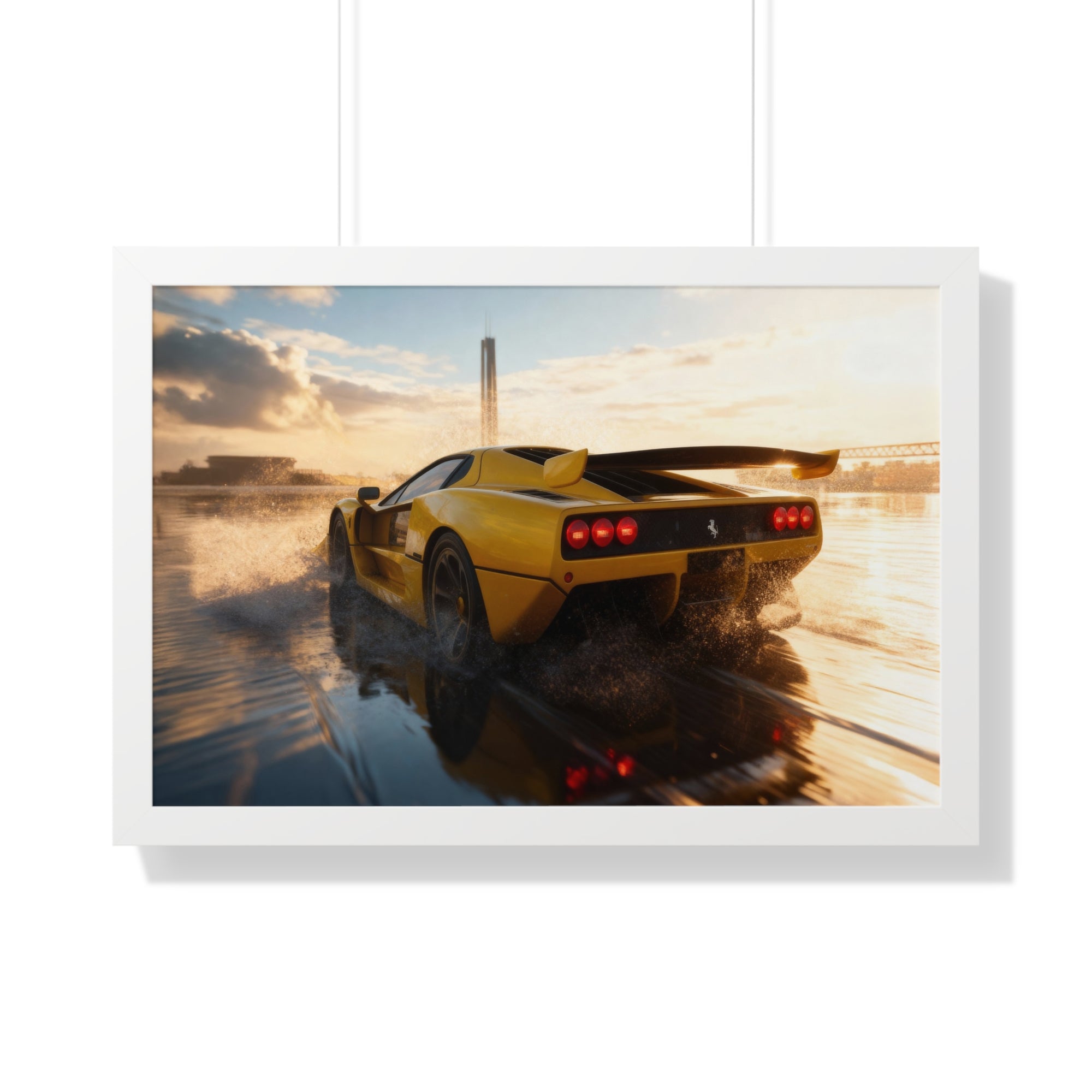 Sunset Ignition The Yellow Ferrari Escape