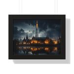 London Reflections: The Shard & Historic Skyline at Night – Elegant Cityscape Wall Art